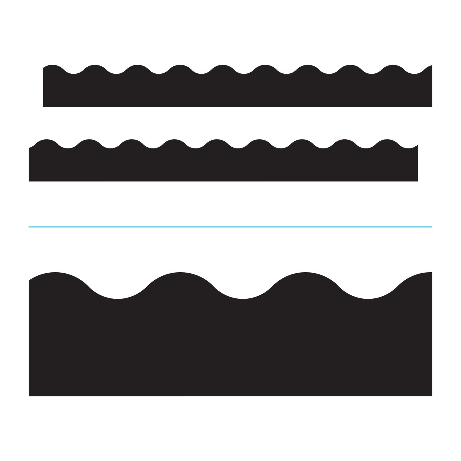 Terrific Trimmers Solid Colors Board Trim, 2.25" x 39 ft, Black -
