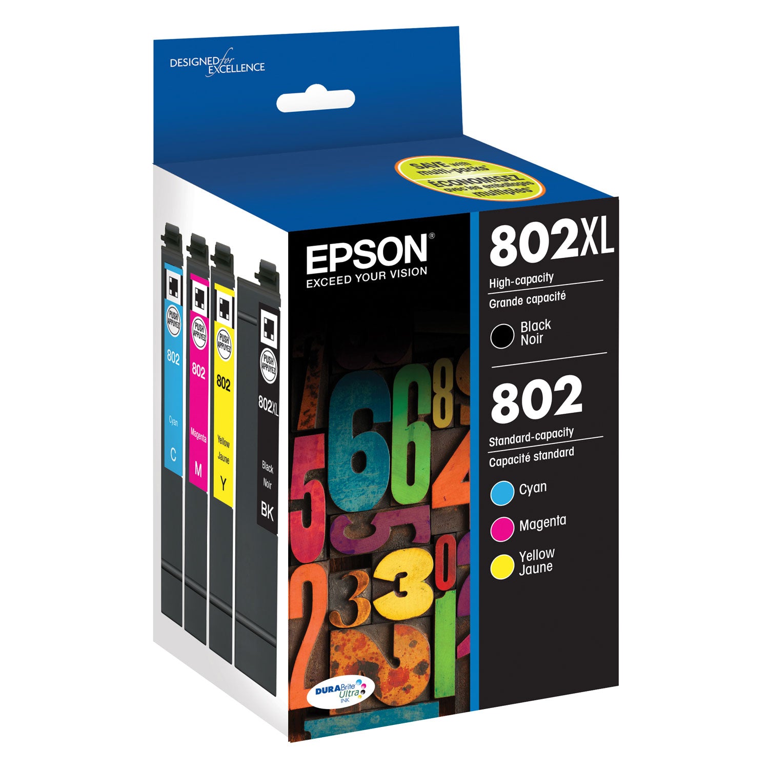 t802xl-bcs-802-802xl-durabrite-ultra-high-yield-ink-2600-page-yield-black-cyan-magenta-yellow_epst802xlbcs - 2
