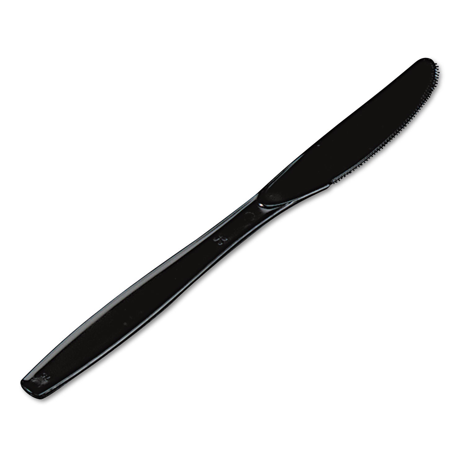 Plastic Cutlery, Heavyweight Knives, Black, 1,000/Carton -