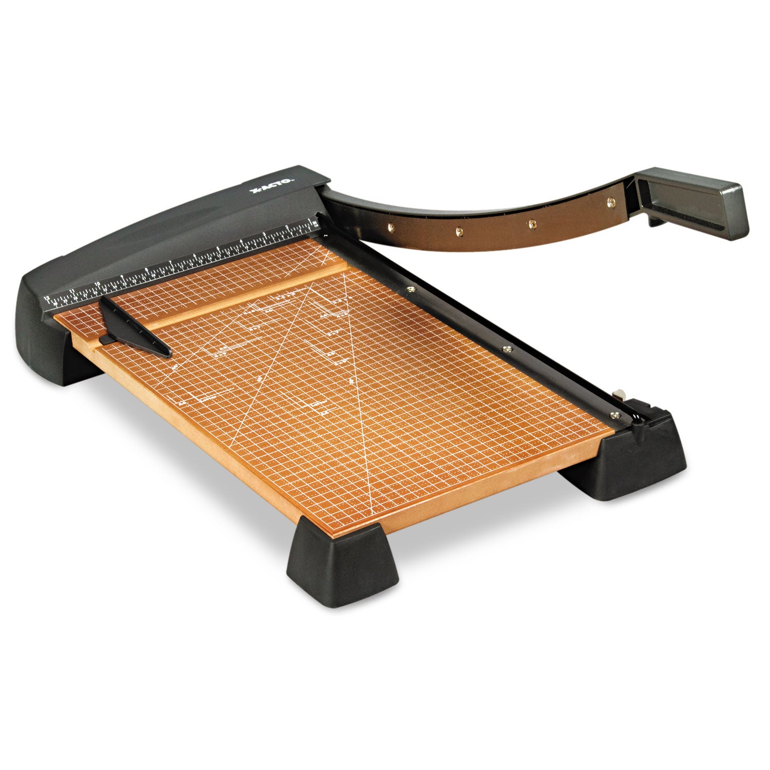 Heavy-Duty Wood Base Guillotine Trimmer, 15 Sheets, 18" Cut Length, 12 x 18 -