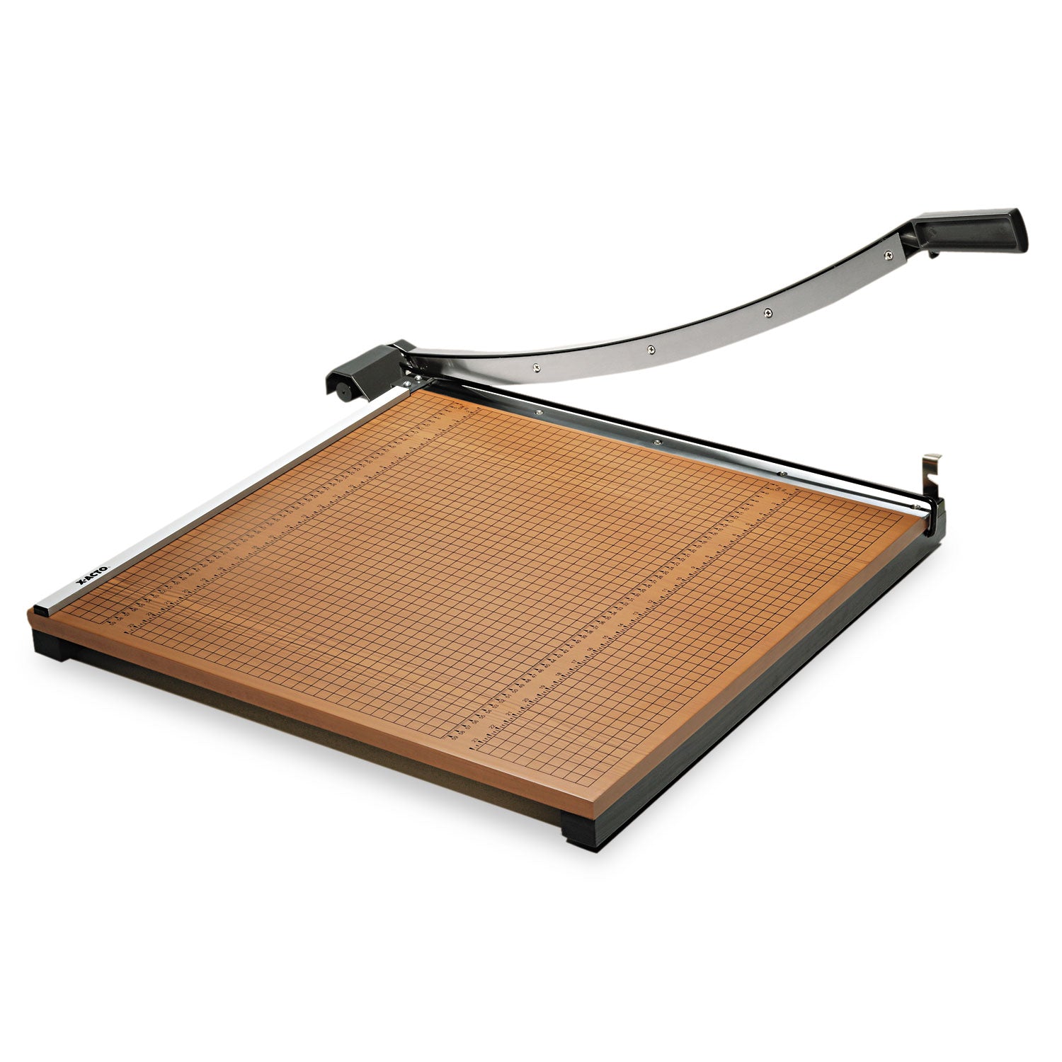 Square Commercial Grade Wood Base Guillotine Trimmer, 20 Sheets, 24" Cut Length, 24 x 24 -