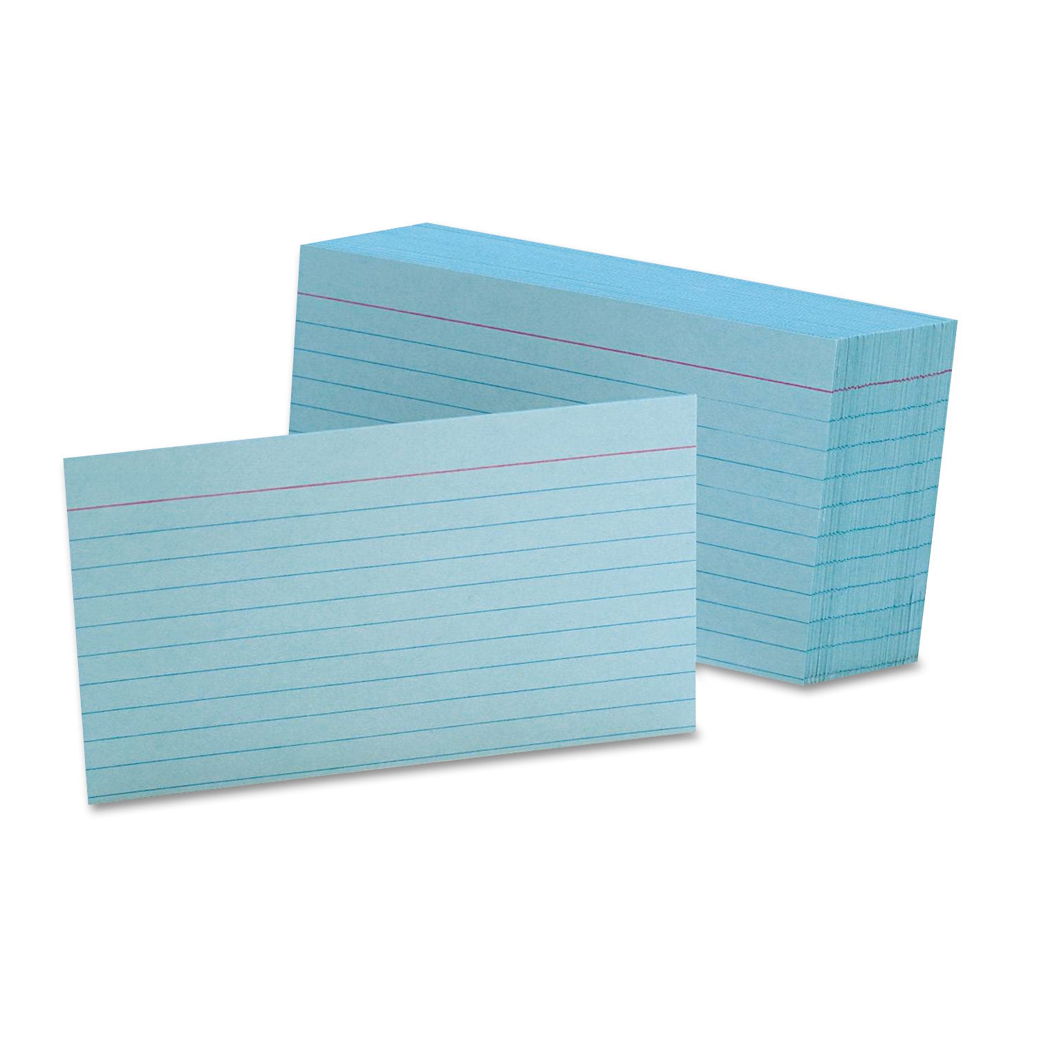 Ruled Index Cards, 3 x 5, Blue, 100/Pack -