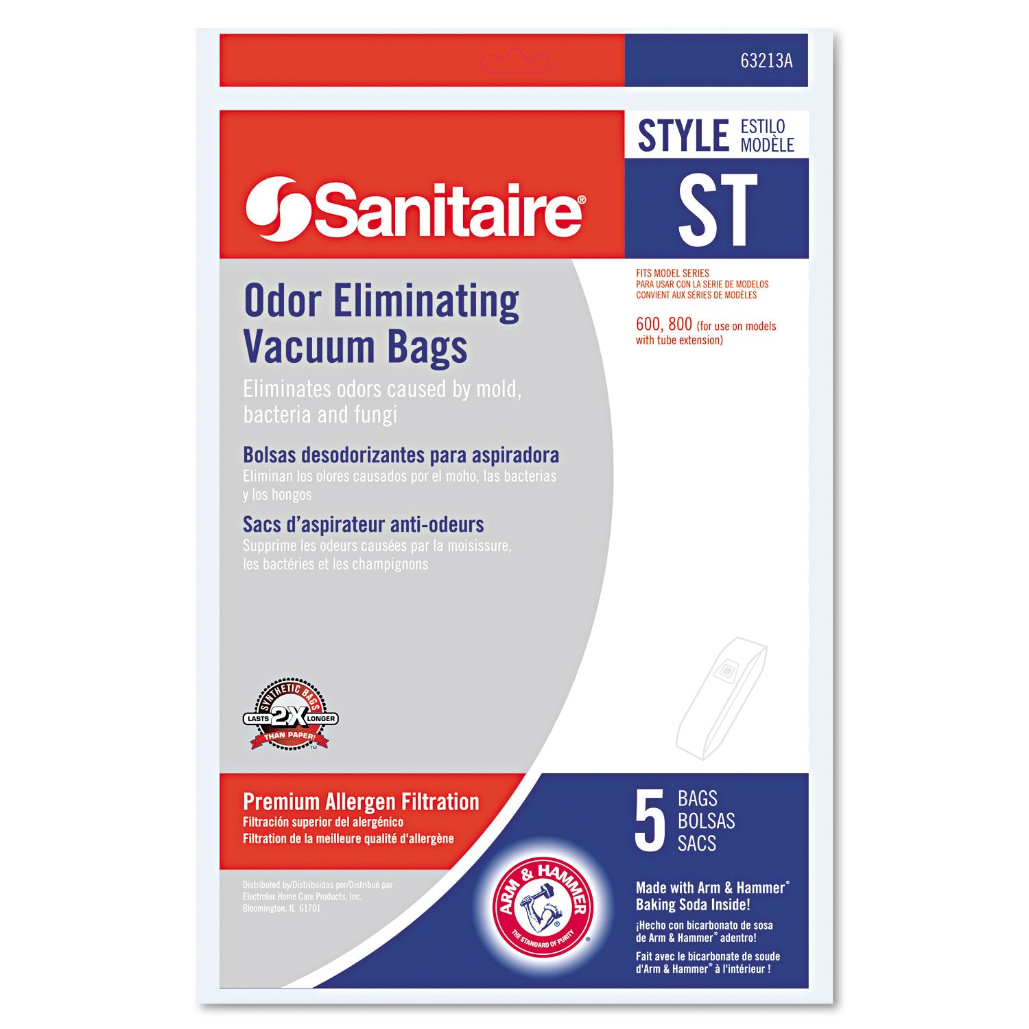 Style ST Disposable Vacuum Bags for SC600 and SC800 Series, 5 Bags/Pack