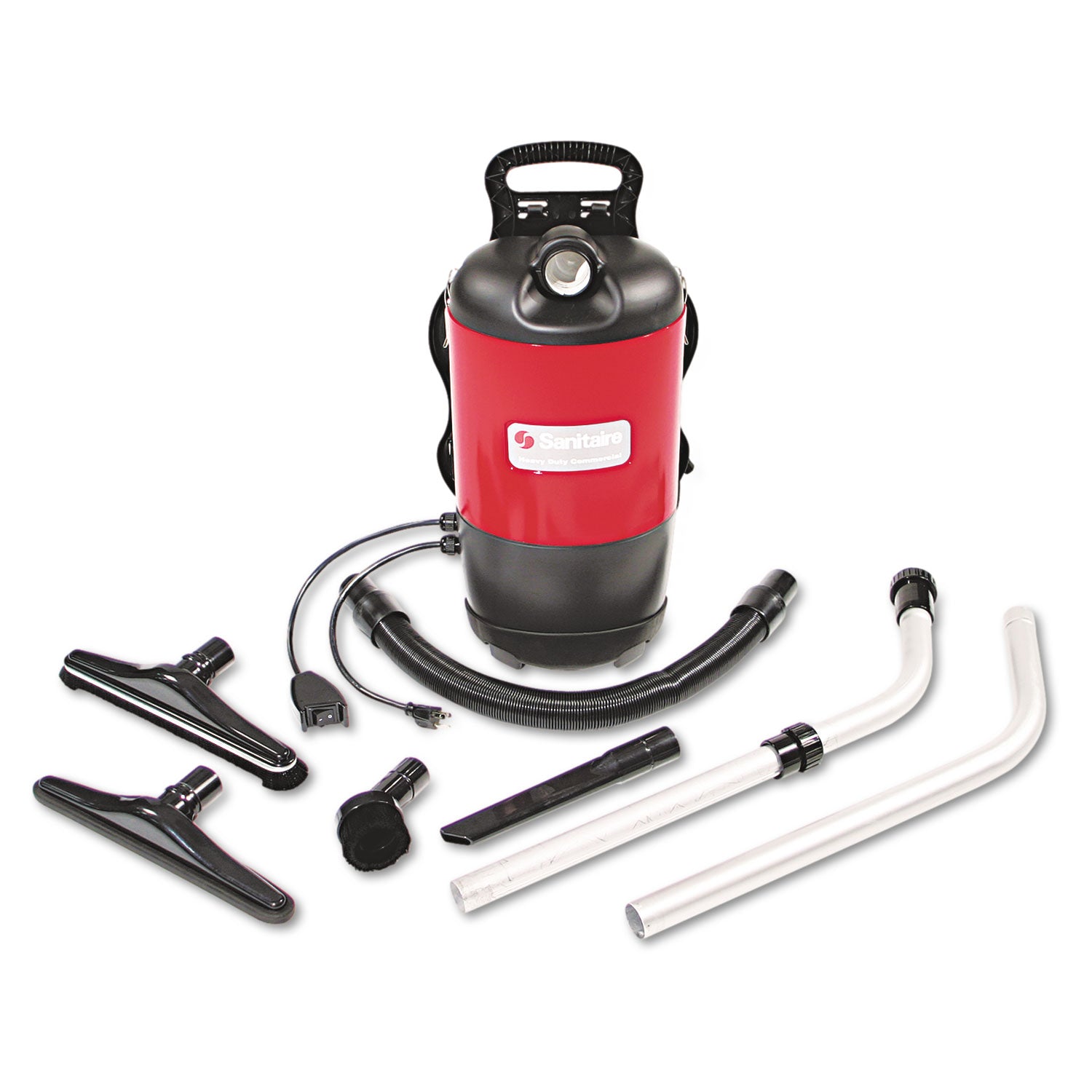 TRANSPORT QuietClean Backpack Vacuum SC412B, 1.5 gal Tank Capacity, Red -
