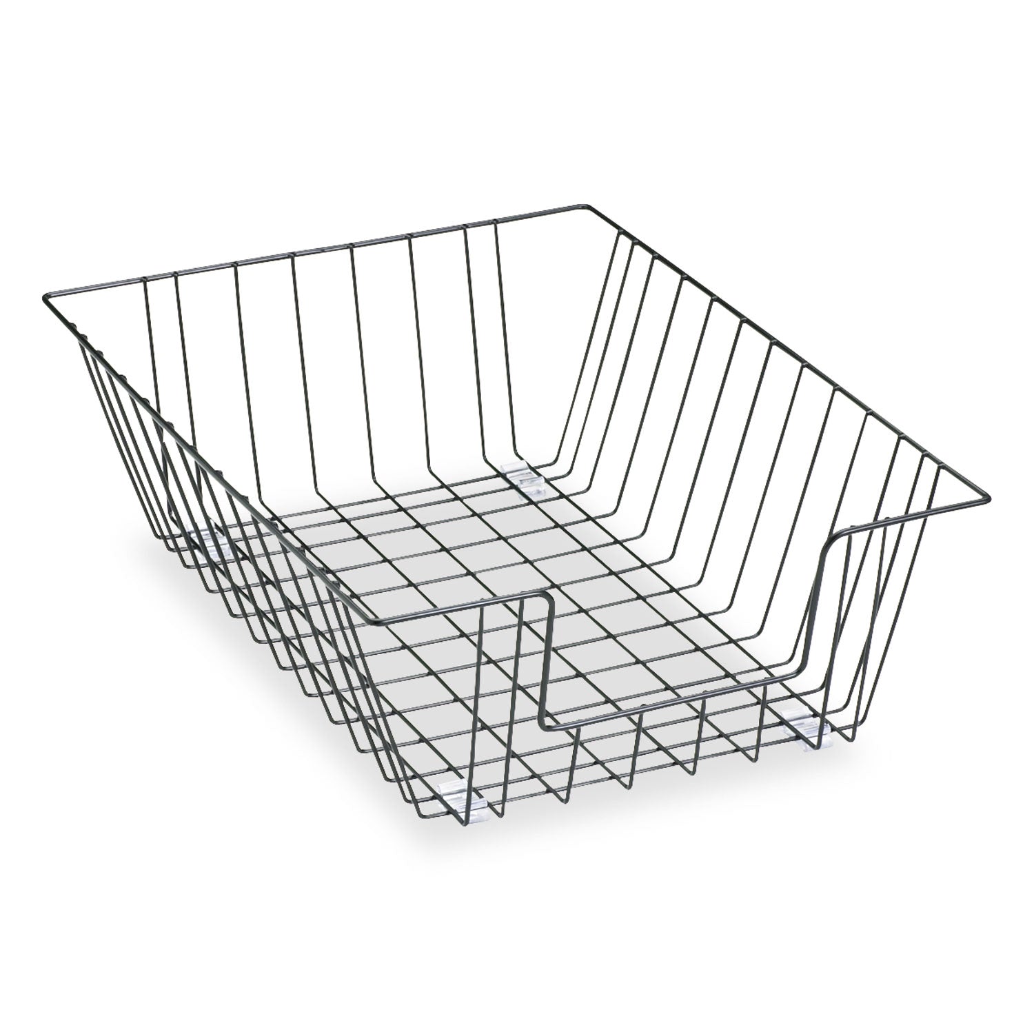 Wire Desk Tray Organizer, 1 Section, Legal Size Files, 12" x 16.5" x 5", Black -