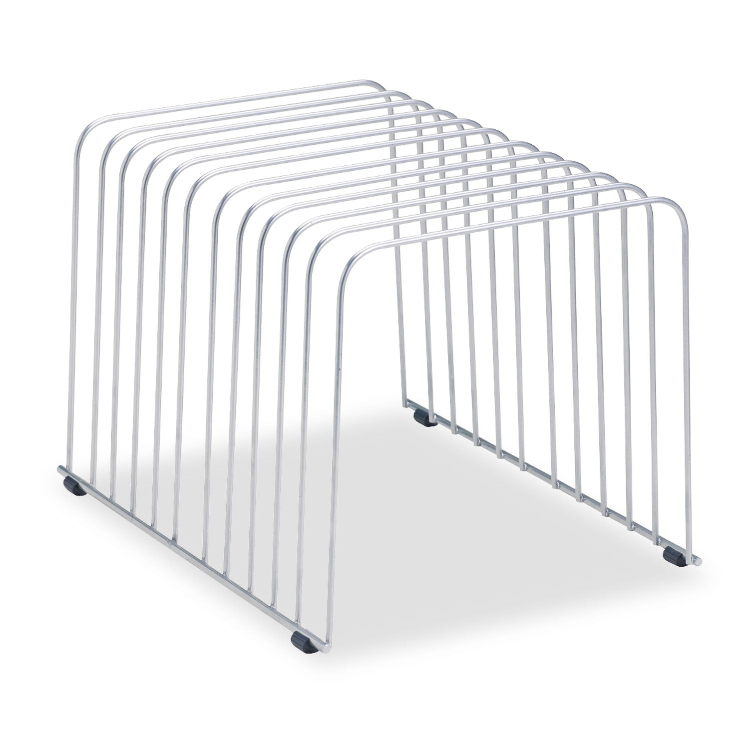Wire Desktop Organizer, 11 Sections, Letter to Legal Size Files, 9" x 11.38" x 8", Silver -