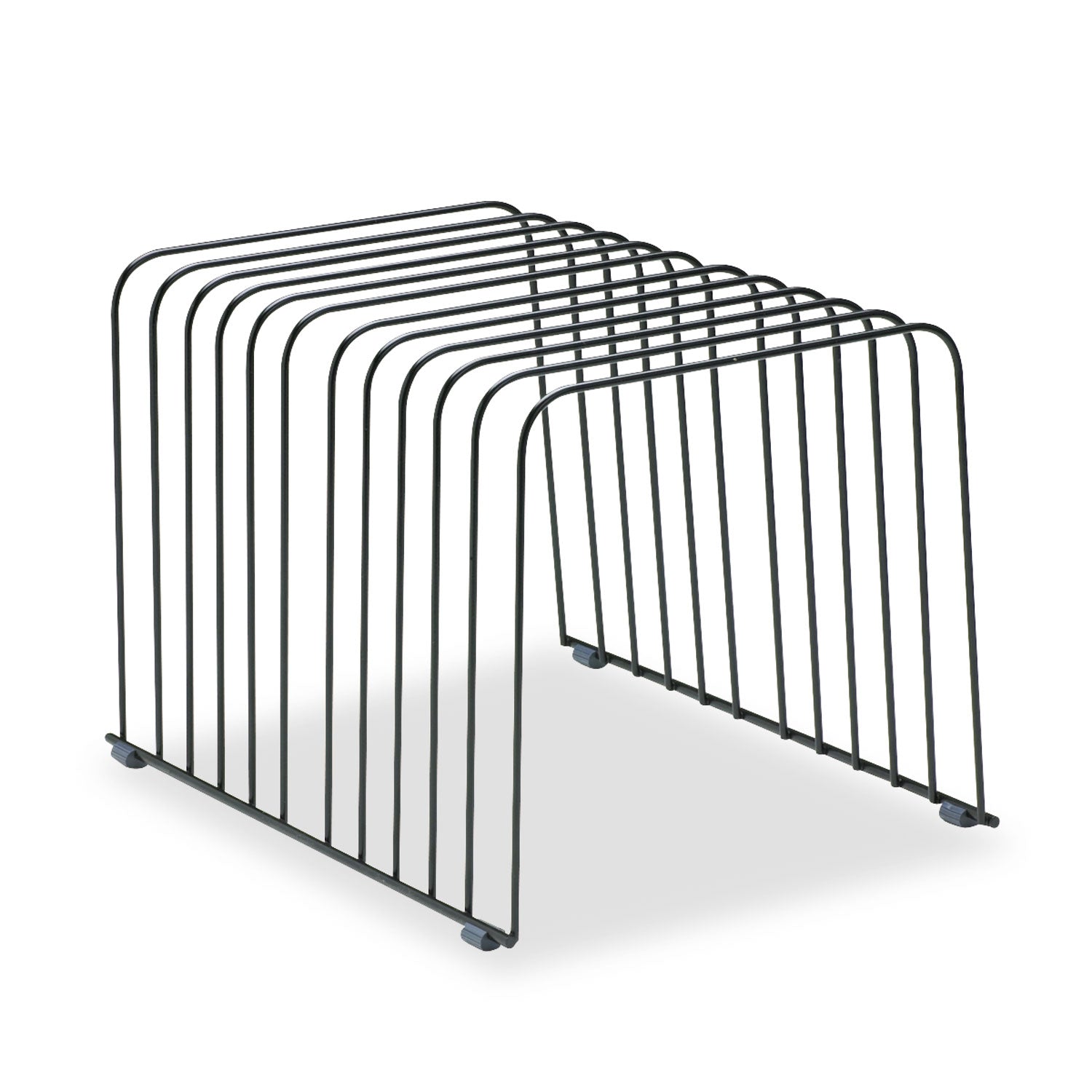 Wire Desktop Organizer, 11 Sections, Letter to Legal Size Files, 9" x 11.38" x 8", Black -