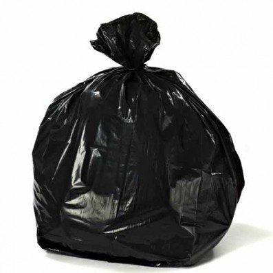 33" x 39" 1.7Mil 33 Gal Black Garbage Bags, 100/Case
