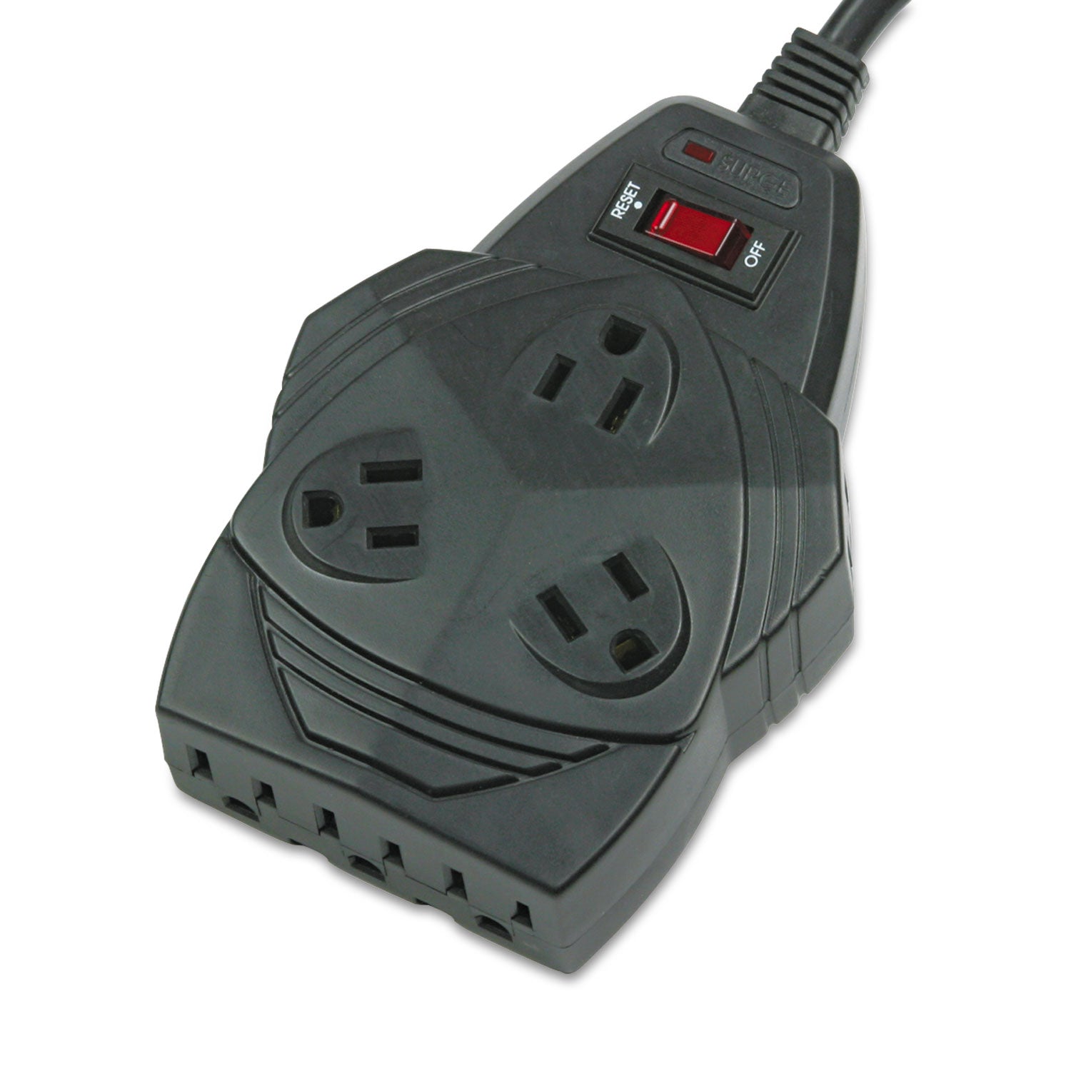 Mighty 8 Surge Protector, 8 AC Outlets, 6 ft Cord, 1,300 J, Black -