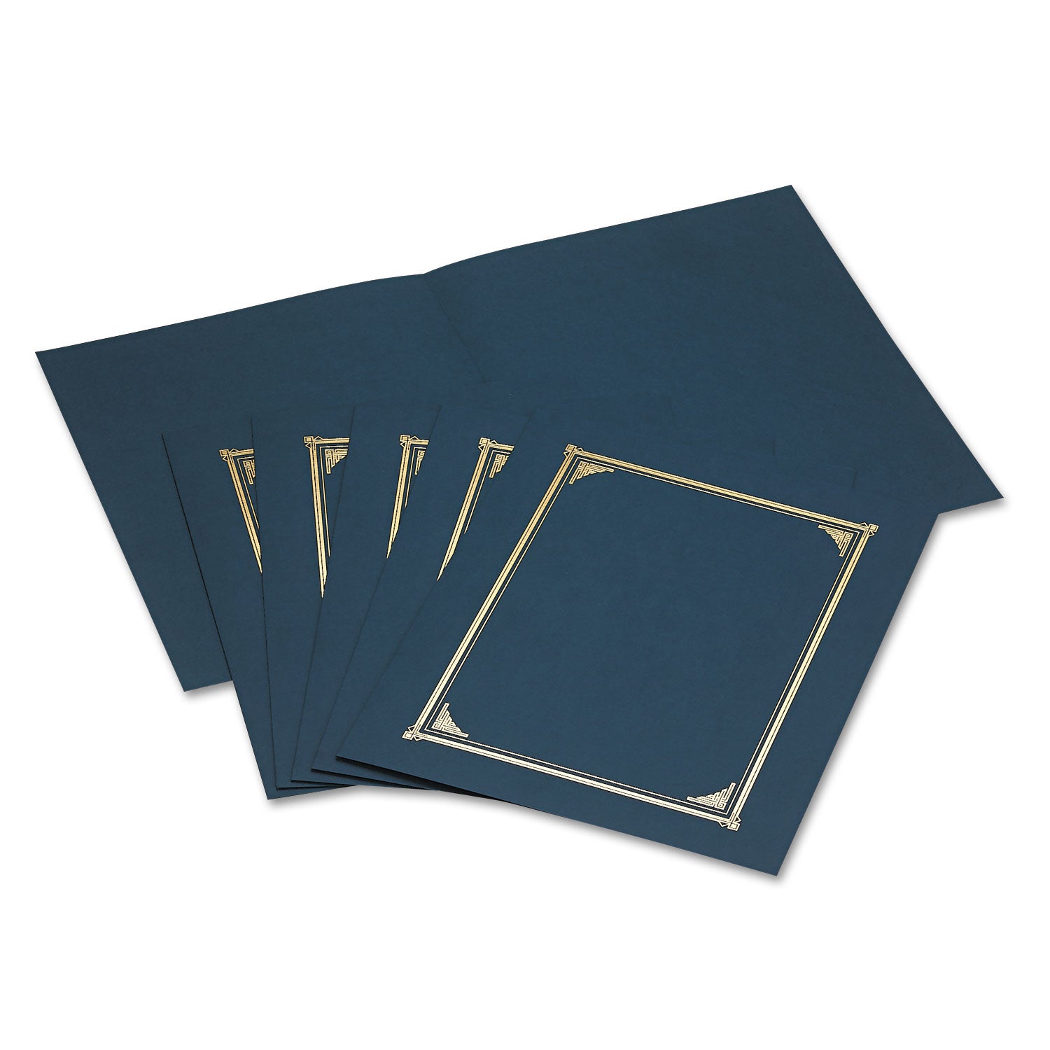 Certificate/Document Cover, 12.5 x 9.75, Navy Blue, 6/Pack -