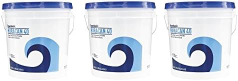 Boardwalk HURACAN40 Low Suds Industrial Powder Laundry Detergent, Fresh Lemon Scent, 40lb Pail (3 Pack)