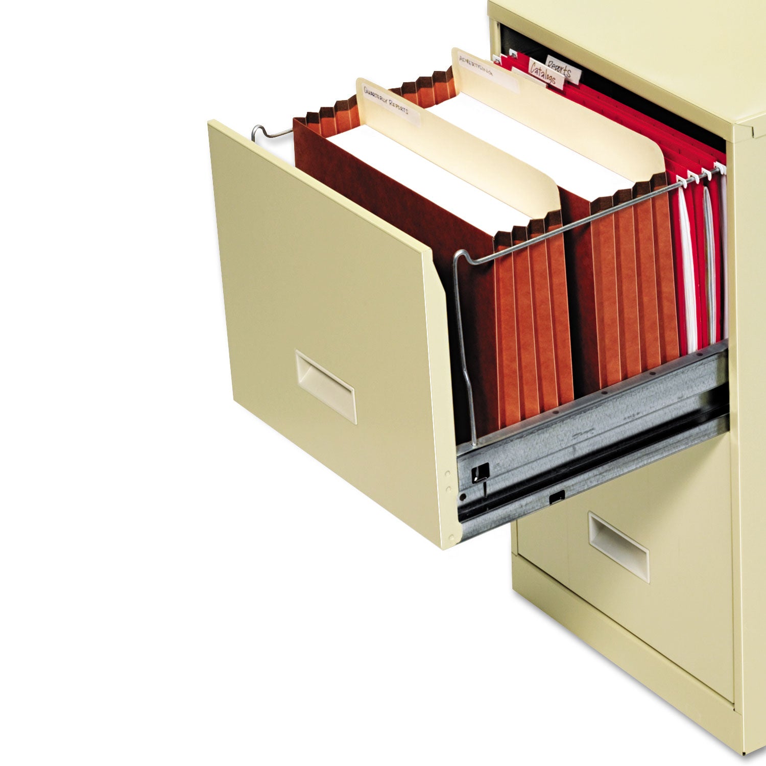 File Cabinet Pockets, 3.5" Expansion, Letter Size, Redrope, 10/Box -