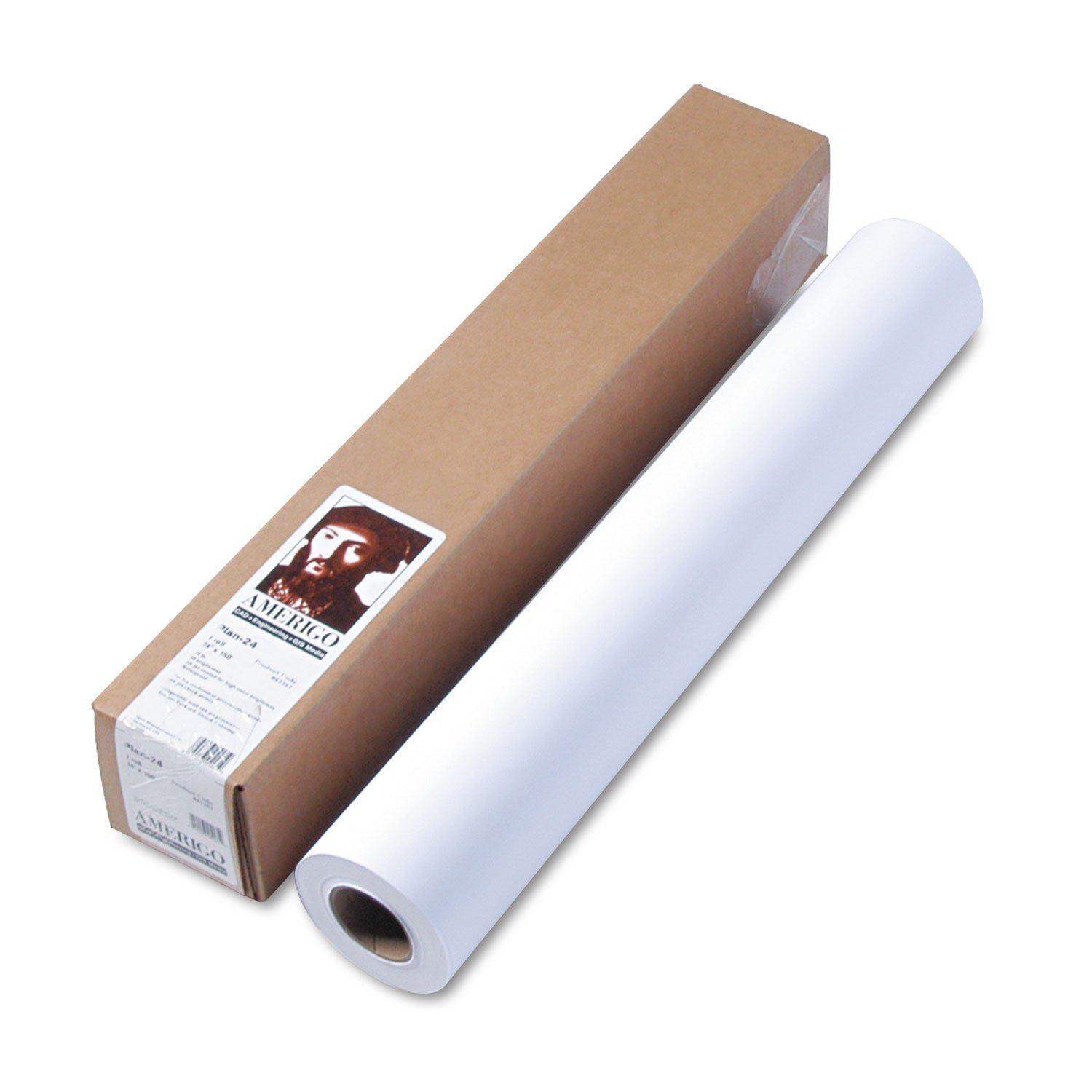 DesignJet Inkjet Large Format Paper, 6.8 mil, 24" x 150 ft, Gloss White -