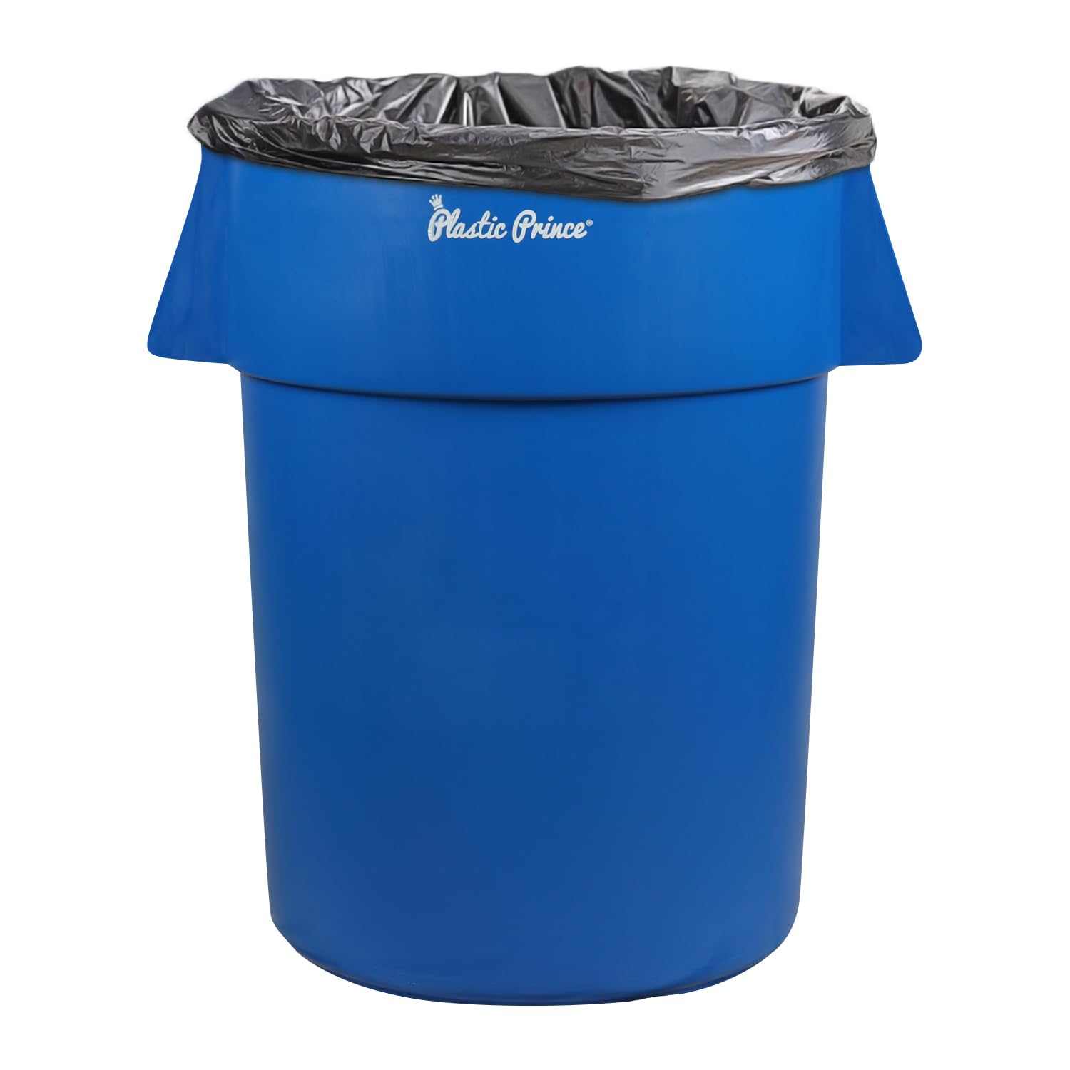 55 Gal Blue Round Trash Can