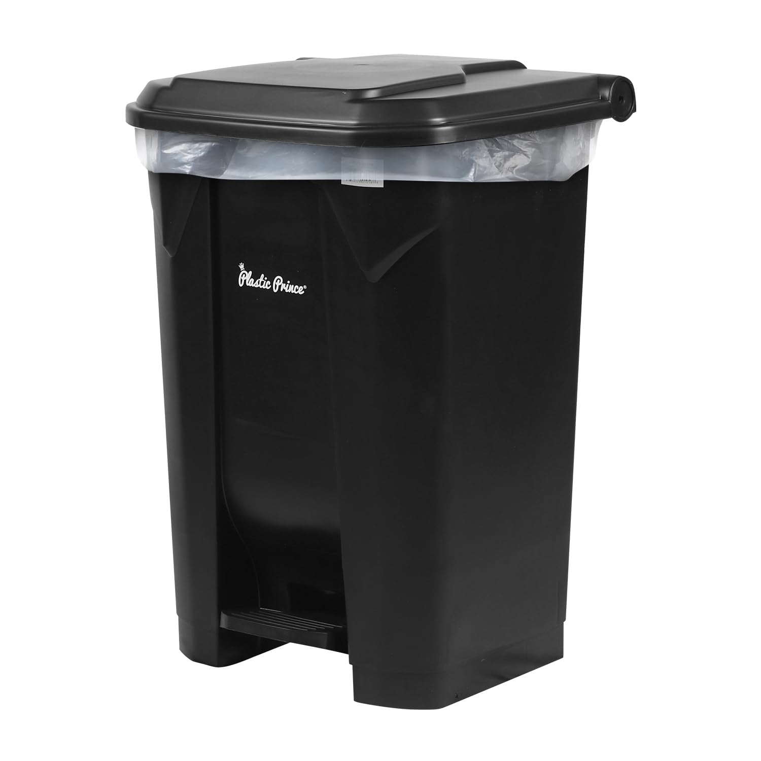 22 Gal Step-On Indoor Trash Can, Black