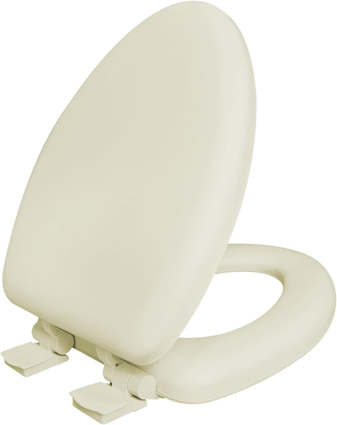 Plexon Soft Cushioned Toilet Seat, Elongated Bone, Slow-Close Lid & Seat, Quick-Release Hinge, Easy To Clean & Change