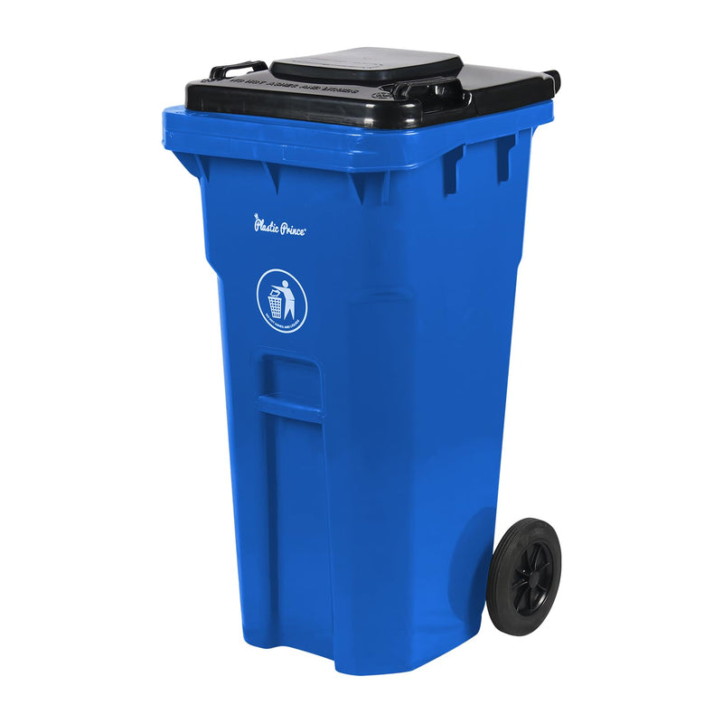 32 Gal Blue Rollout Container