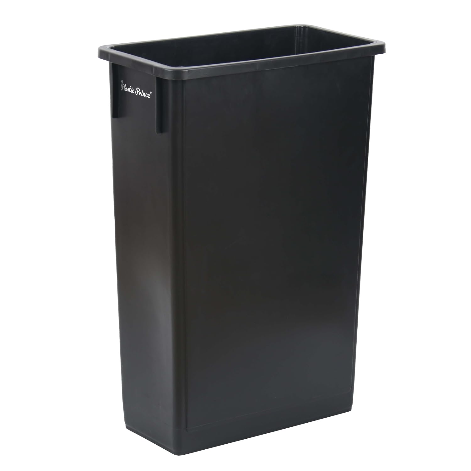 23 Gal Black Slim Rectangular Trash Can