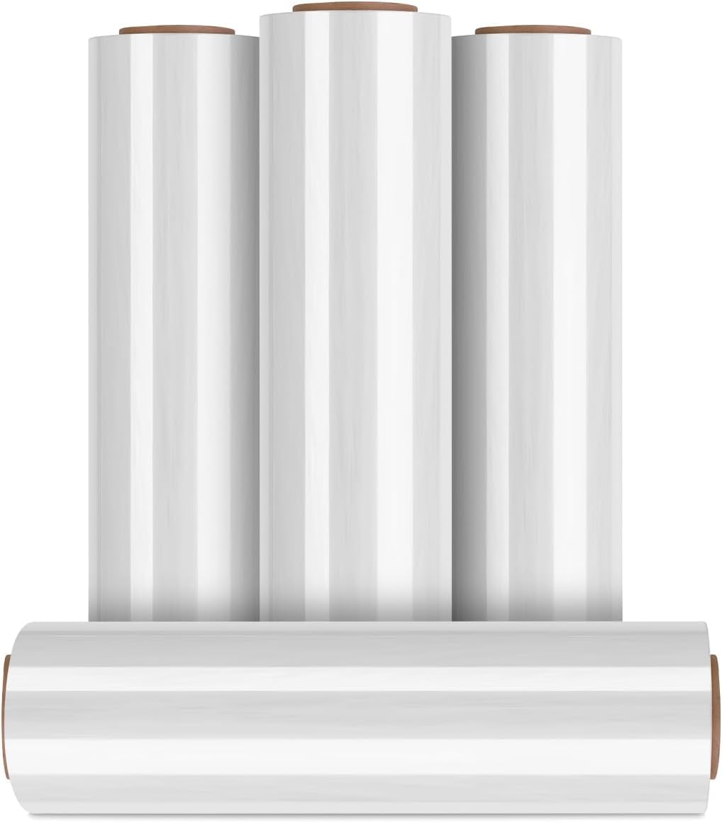 1500' x 18" Clear 80-Gauge Pallet Stretch Wrap, 4 Rolls/Case