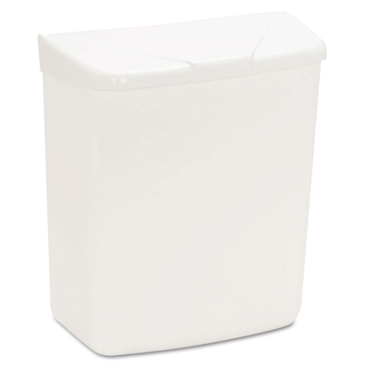 Wall Mount Sanitary Napkin Receptacle-PPC, 1 gal, PPC Plastic, White -