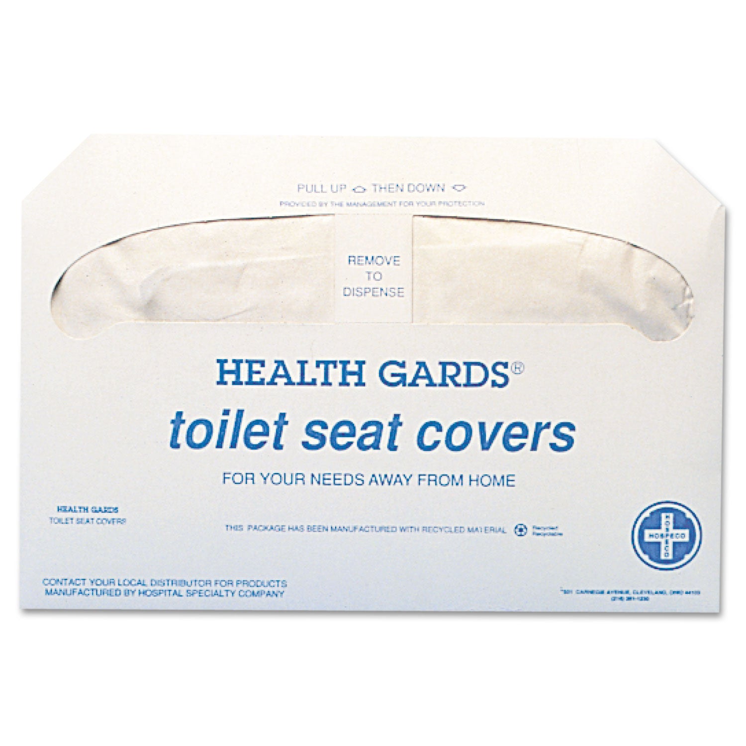 Health Gards Toilet Seat Covers, 14.25 x 16.5, White, 250 Covers/Pack, 20 Packs/Carton -