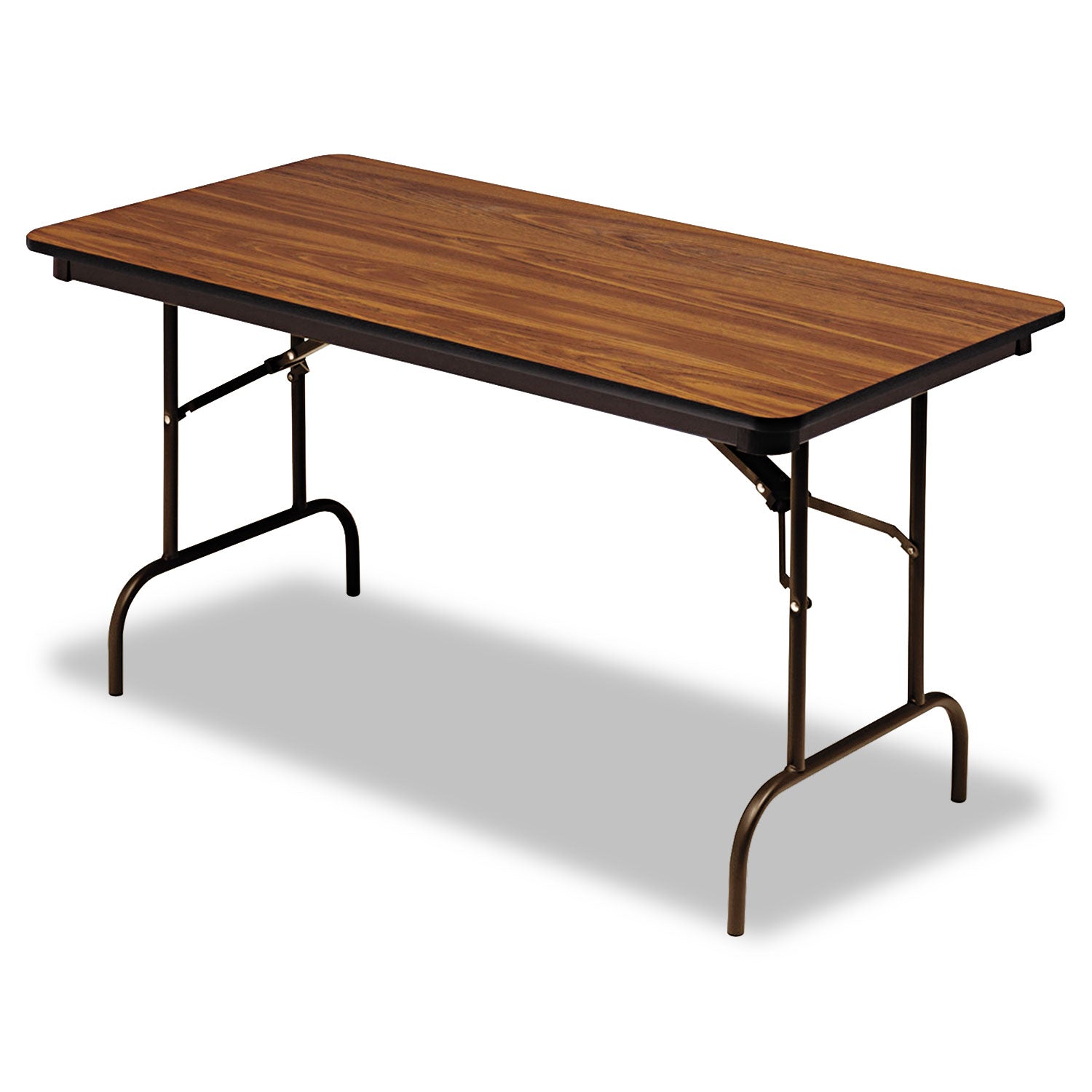 OfficeWorks Commercial Wood-Laminate Folding Table, Rectangular, 60" x 30" x 29", Oak -