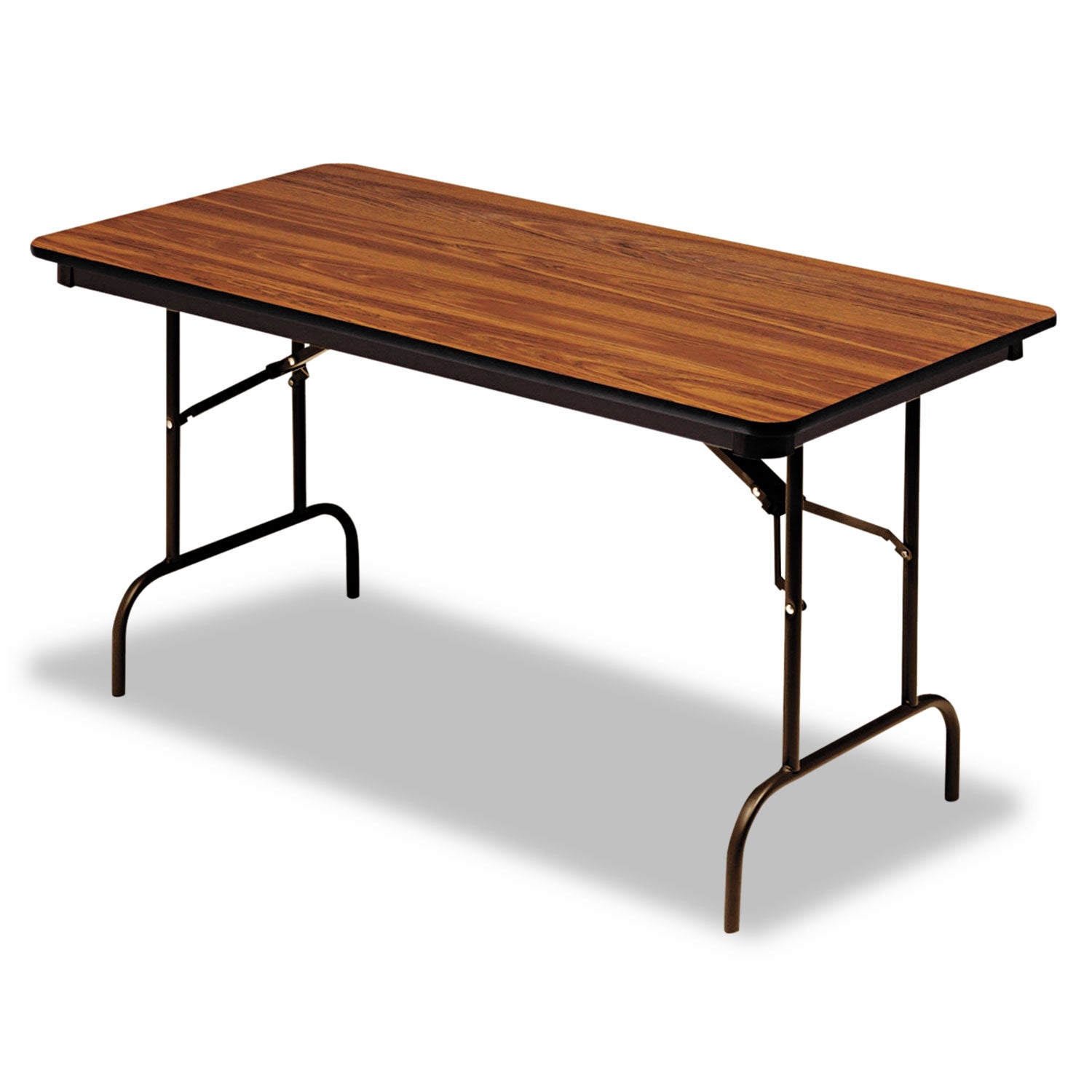OfficeWorks Commercial Wood-Laminate Folding Table, Rectangular, 96" x 30" x 29", Oak -