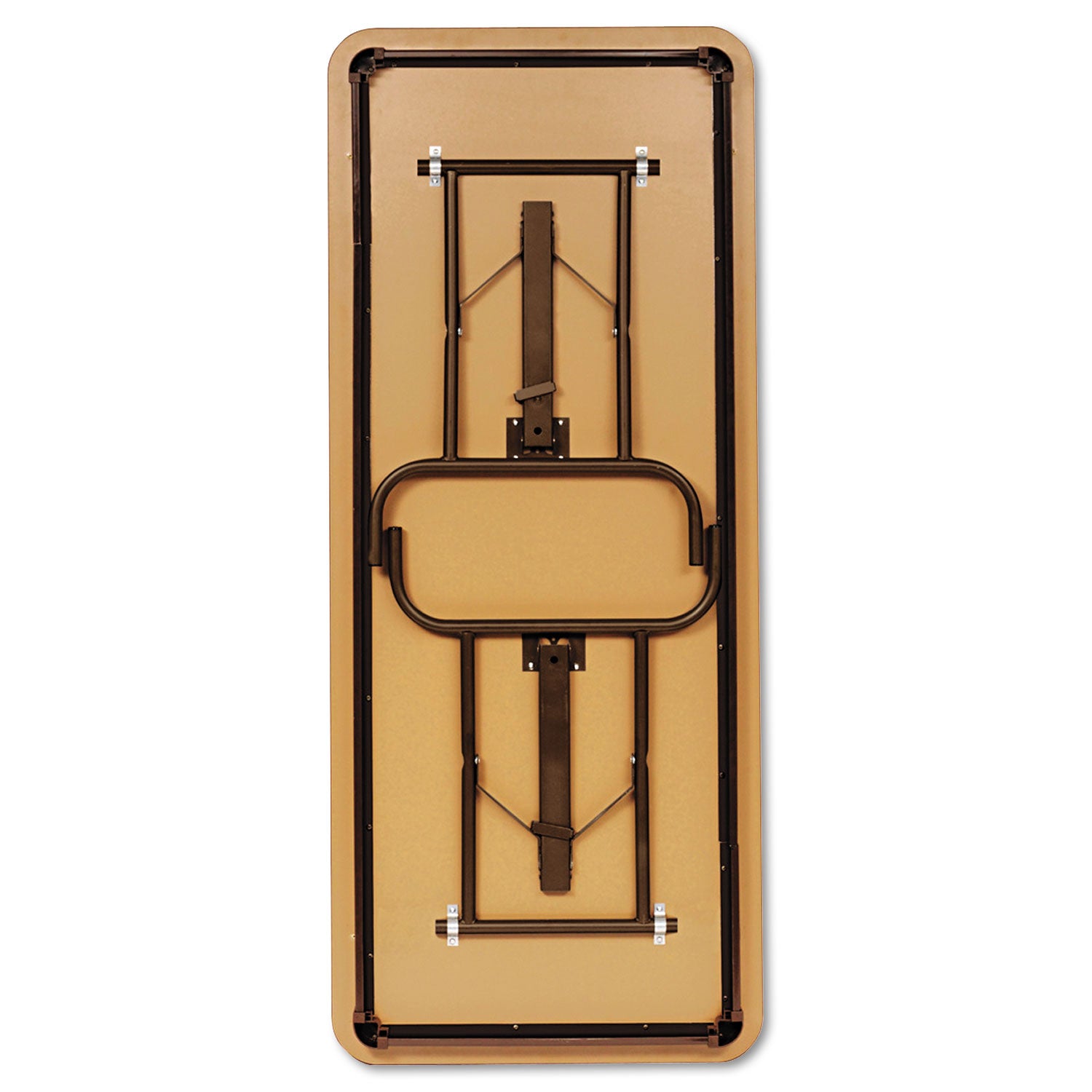 OfficeWorks Commercial Wood-Laminate Folding Table, Rectangular, 96" x 30" x 29", Gray/Charcoal -