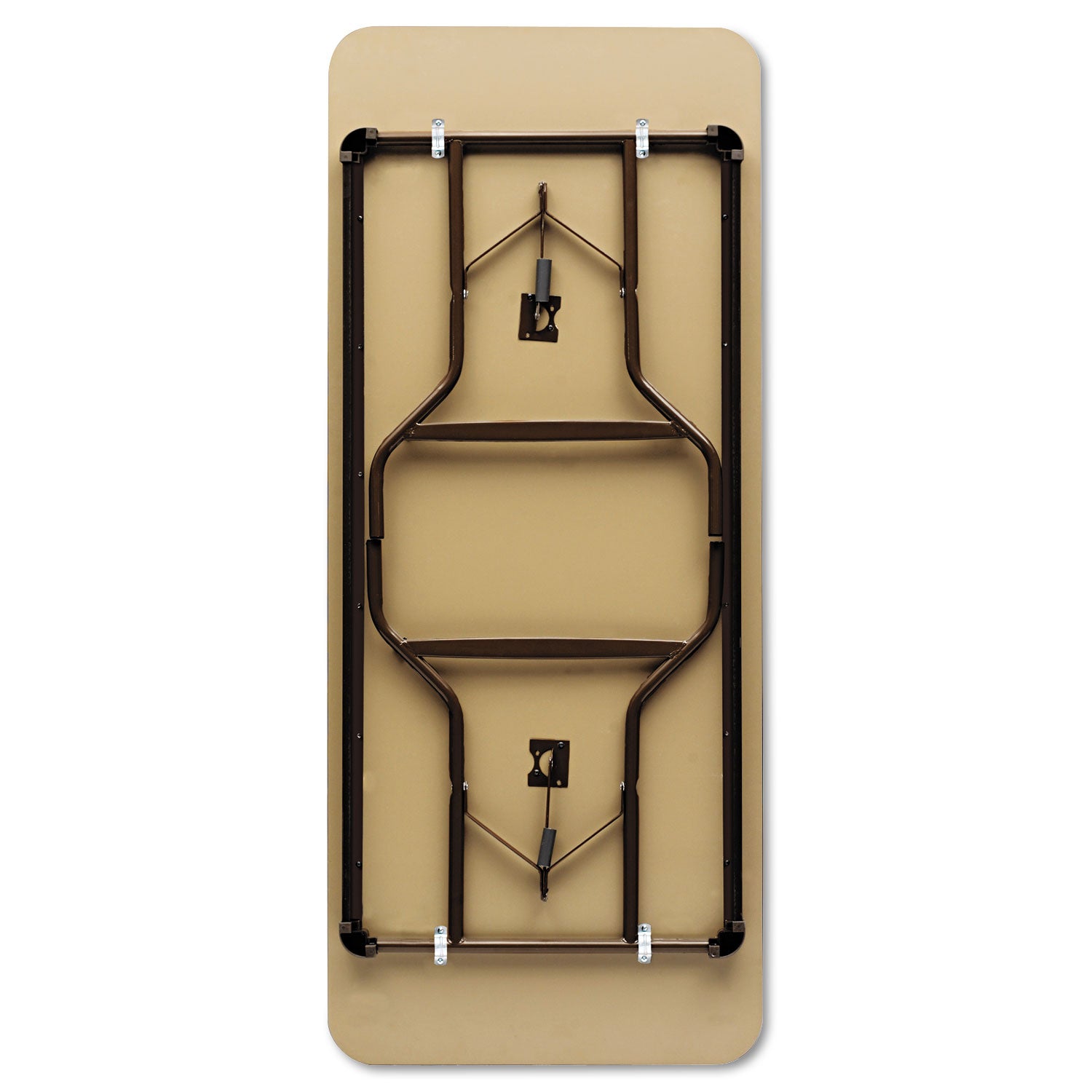 OfficeWorks Classic Wood-Laminate Folding Table, Curved Legs, Rectangular, 60" x 30" x 29", Walnut -