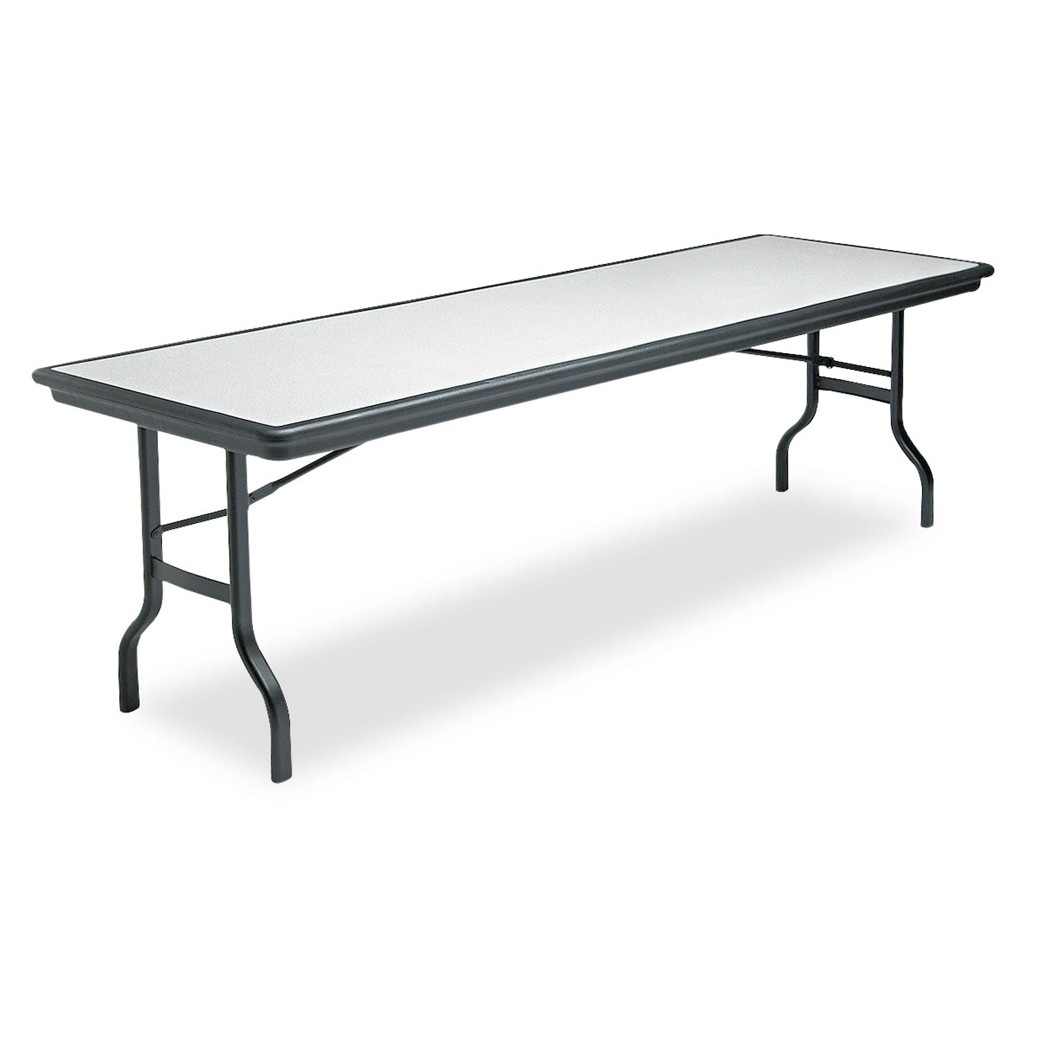 IndestrucTable Ultimate Folding Table, Rectangular, 96" x 30" x 29", Granite/Black -
