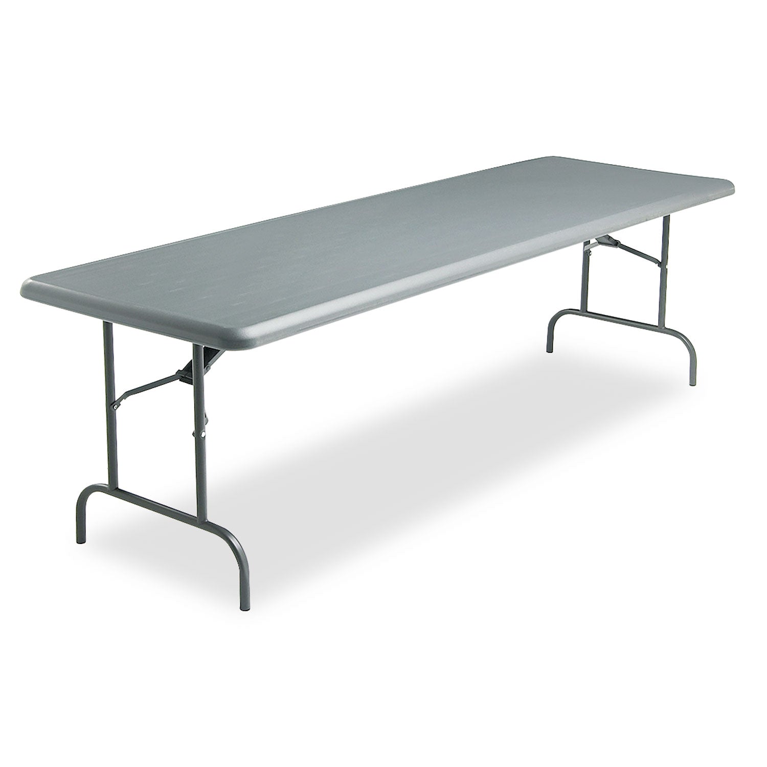 IndestrucTable Industrial Folding Table, Rectangular, 96" x 30" x 29", Charcoal -