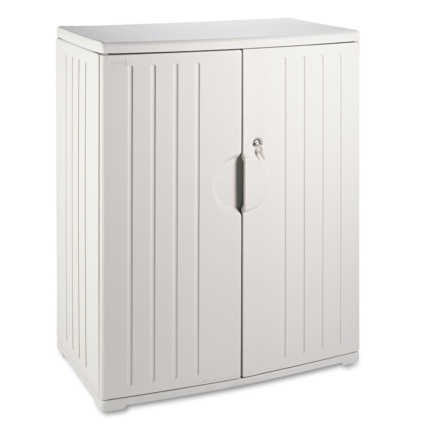 Rough n Ready Storage Cabinet, Two-Shelf, 36w x 22d x 46h, Platinum -