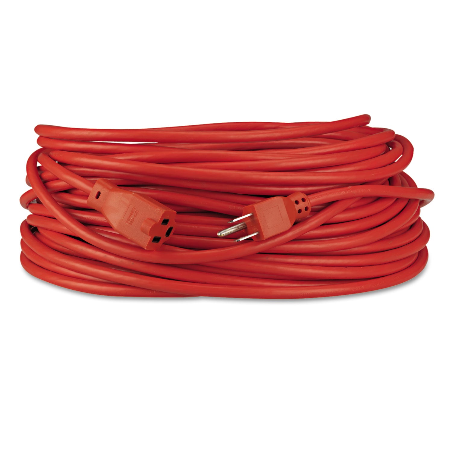 Indoor/Outdoor Extension Cord, 100 ft, 10 A, Orange -