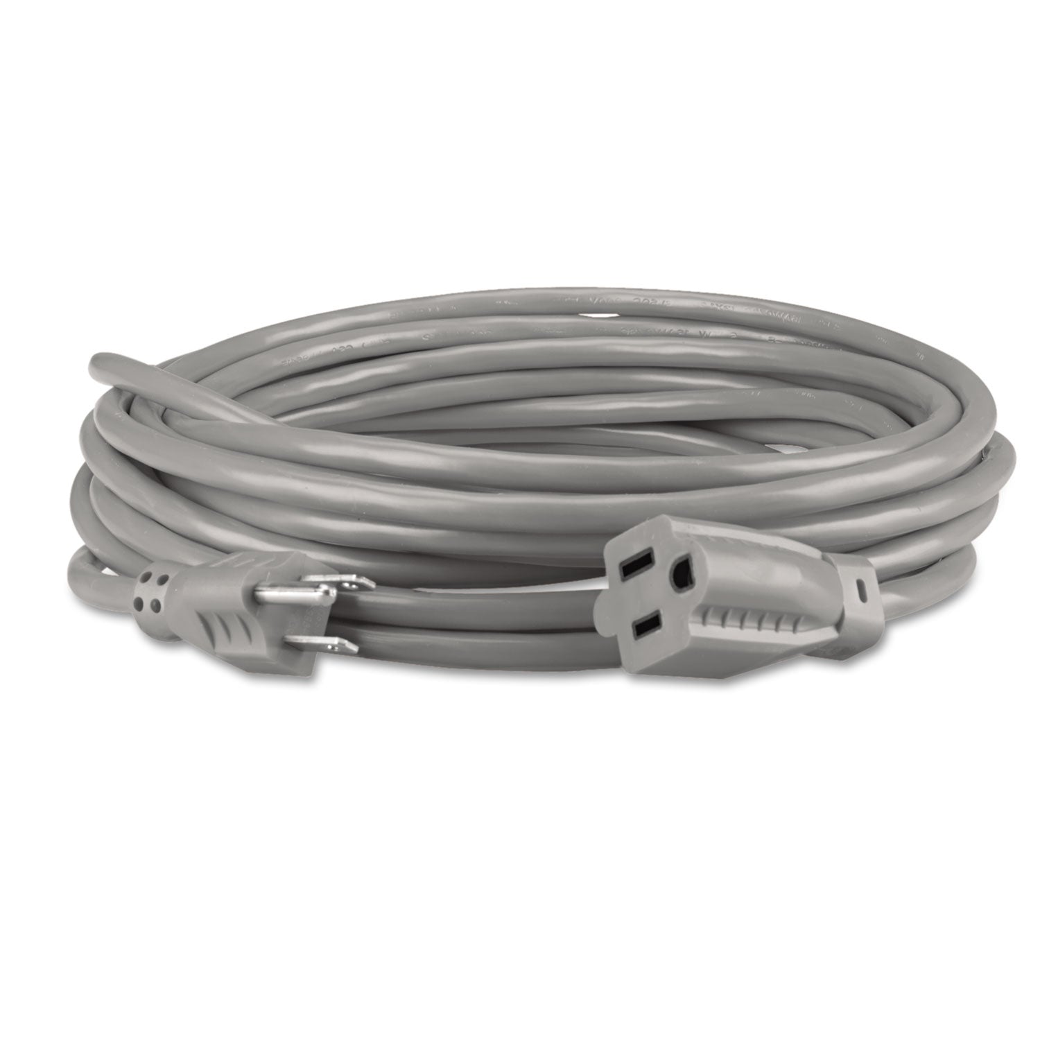 Indoor Heavy-Duty Extension Cord, 15 ft, 13 A, Gray -