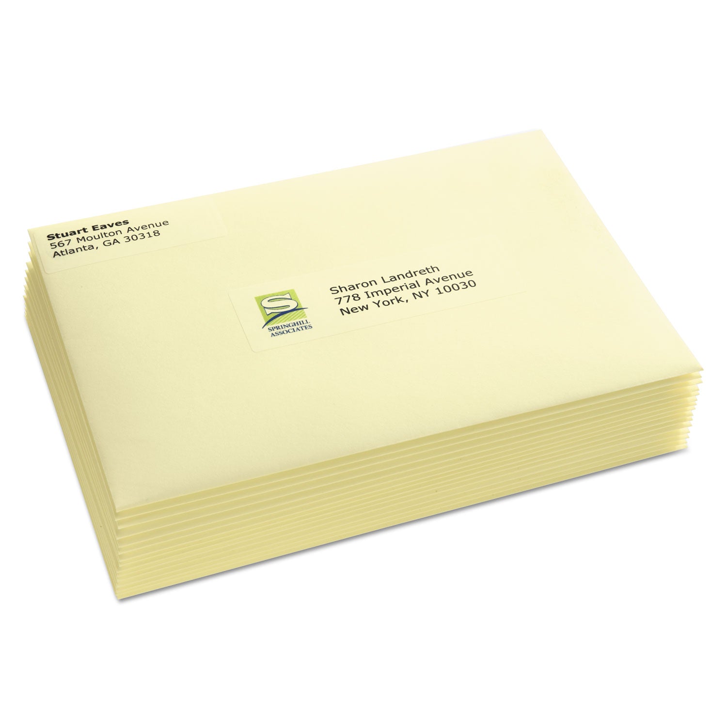 Matte Clear Easy Peel Mailing Labels w/ Sure Feed Technology, Laser Printers, 1.33 x 4, Clear, 14/Sheet, 50 Sheets/Box -