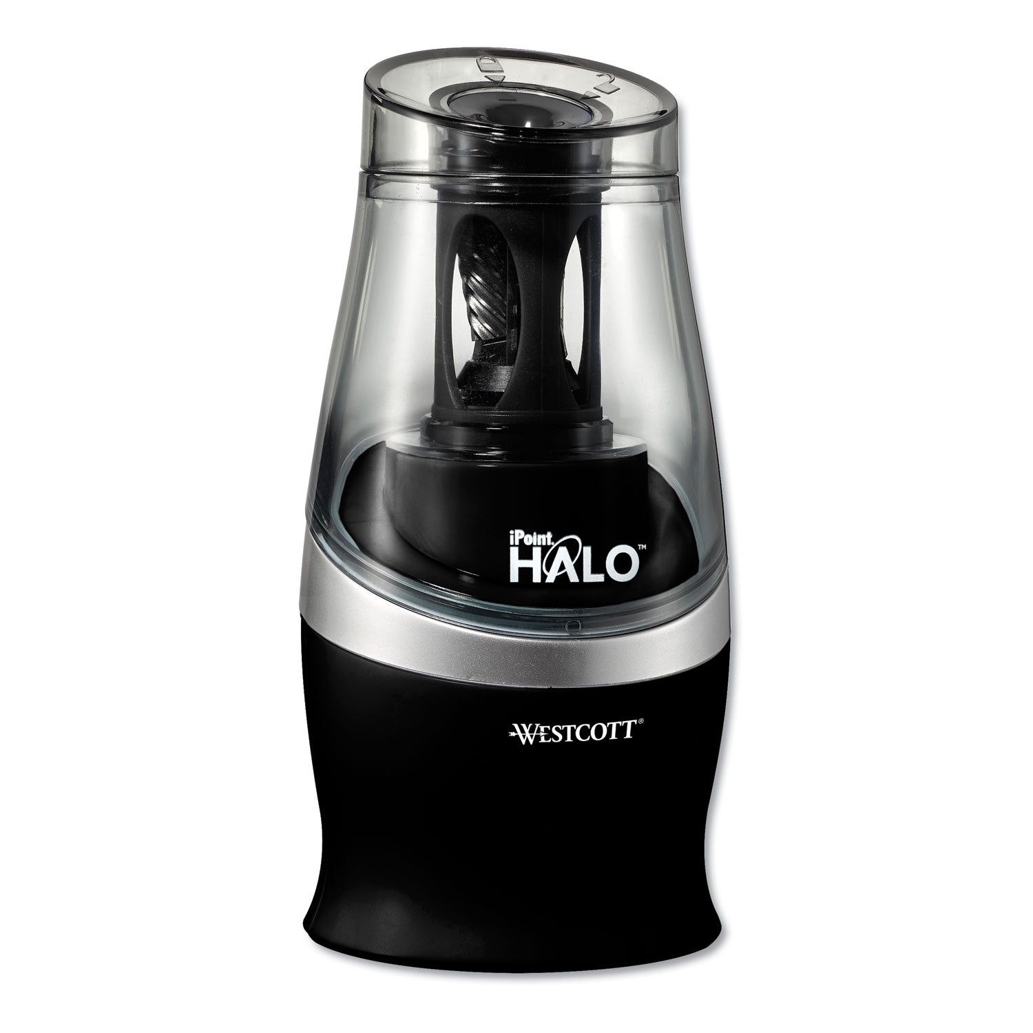 halo-colored-pencil-non-stick-electric-sharpener-ac-powered-35-x-675-black-silver_acm16894 - 2