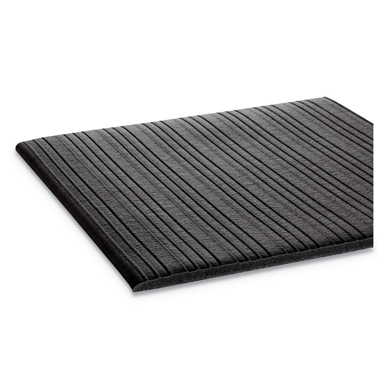 Ribbed Vinyl Anti-Fatigue Mat, 36 x 60, Black -
