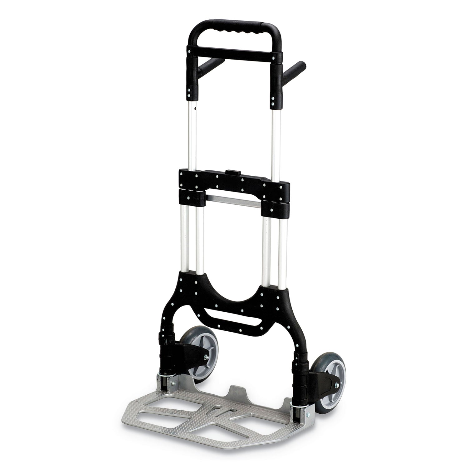 Stow-Away Heavy-Duty Hand Truck, 500 lb Capacity, 23 x 24 x 50, Aluminum -