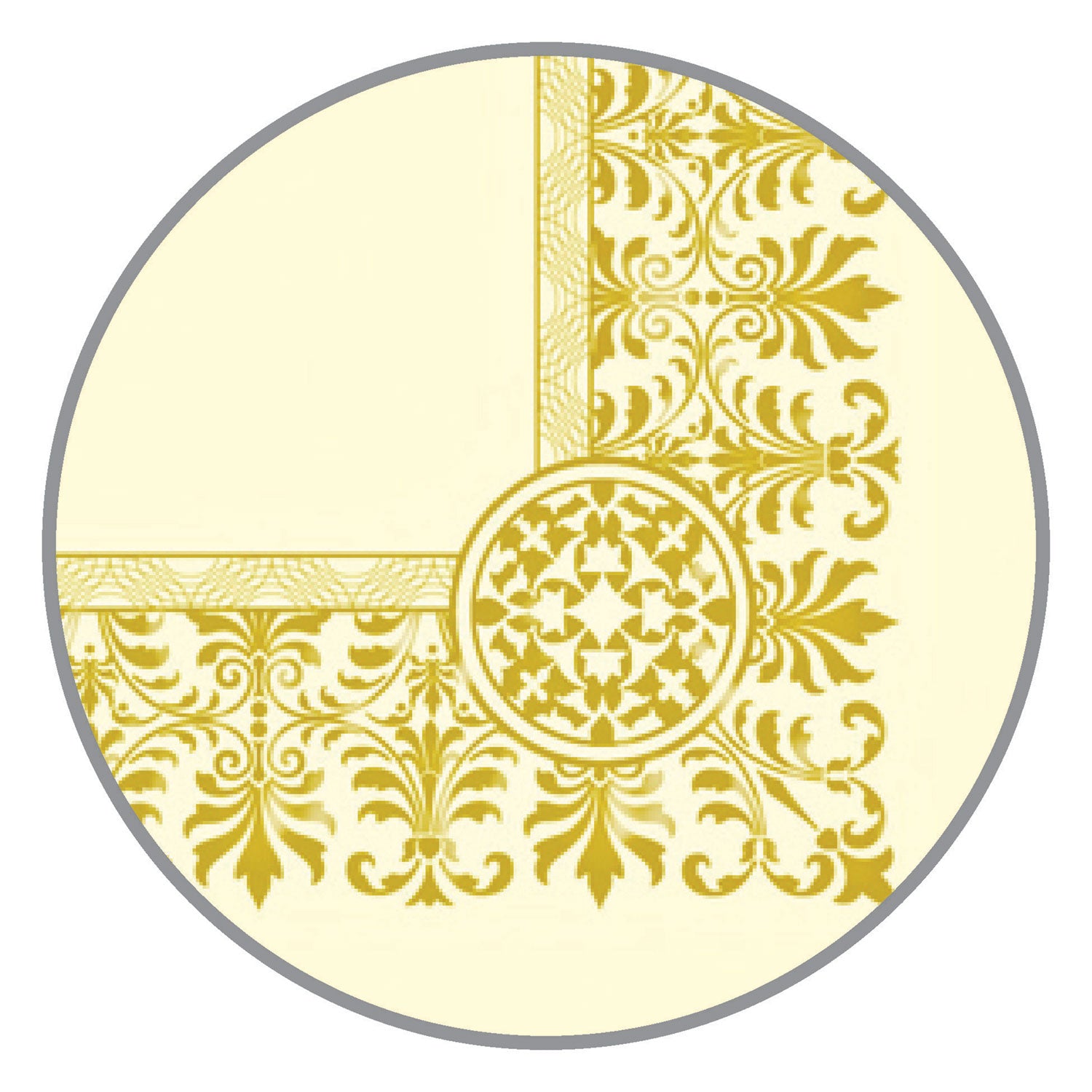Premium Certificates, 8.5 x 11, Ivory/Gold with Fleur Gold Foil Border, 15/Pack -