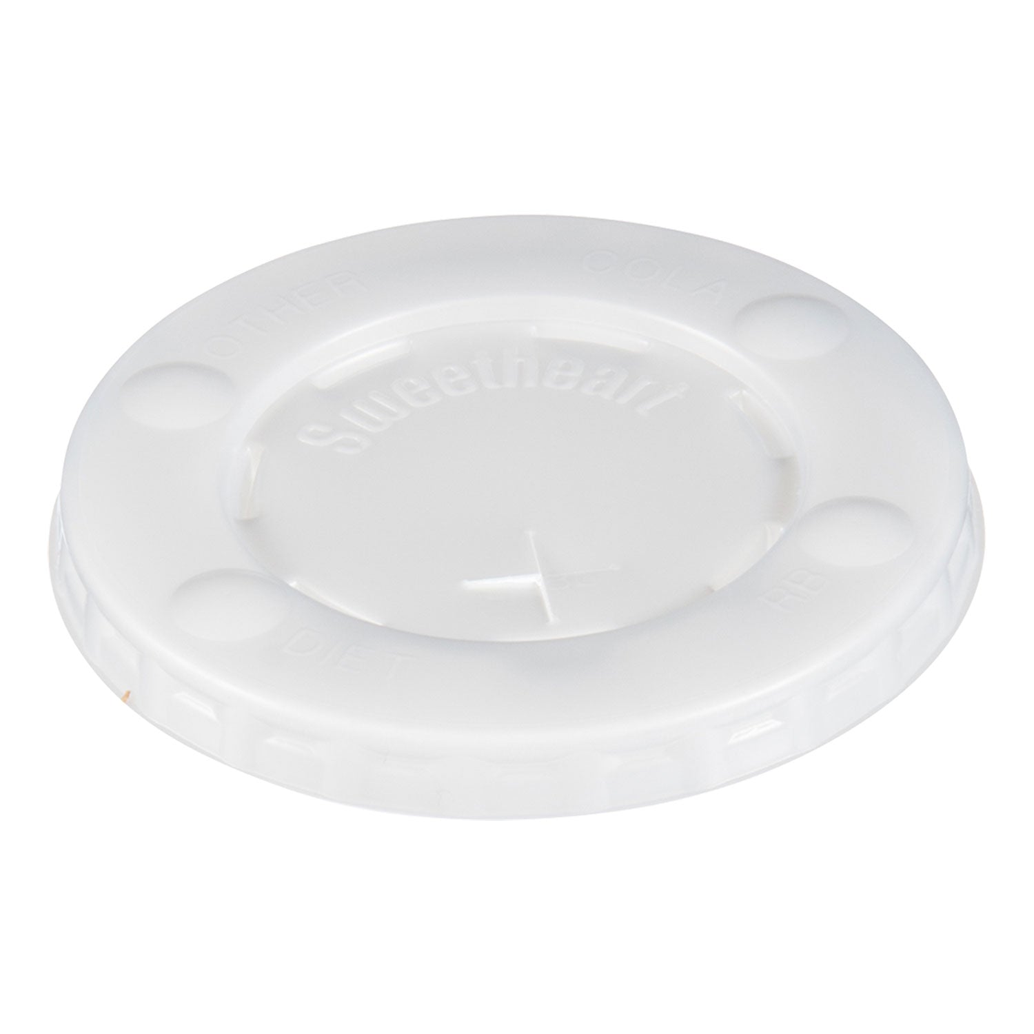 Straw-Slot Cold Cup Lids, Fits 10 oz Cups, Clear, 100/Pack -