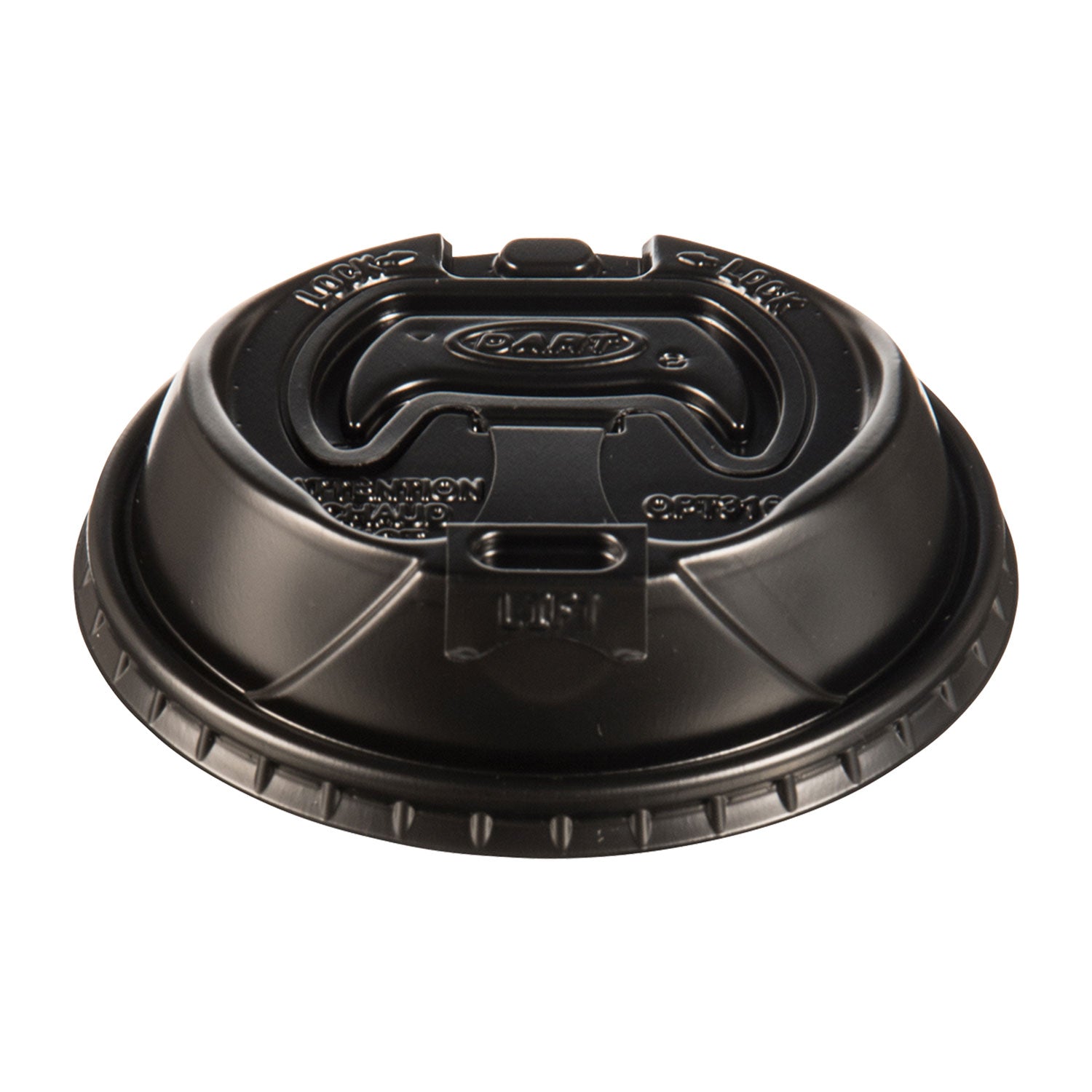 Optima Reclosable Lids for Hot Paper Cups, Fits 10 oz to 24 oz Cups, Black, 1,000/Carton -