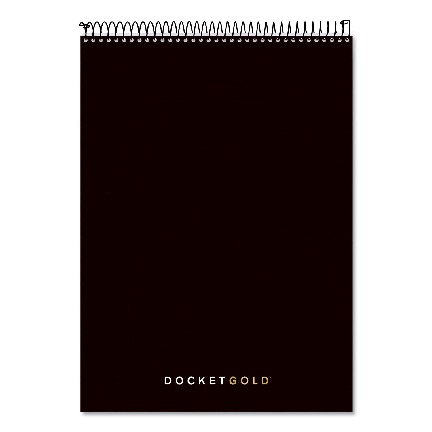 Docket Gold Planner Pad, Project-Management Format, Medium/College Rule, Black Cover, 70 White 8.5 x 11.75 Sheets -