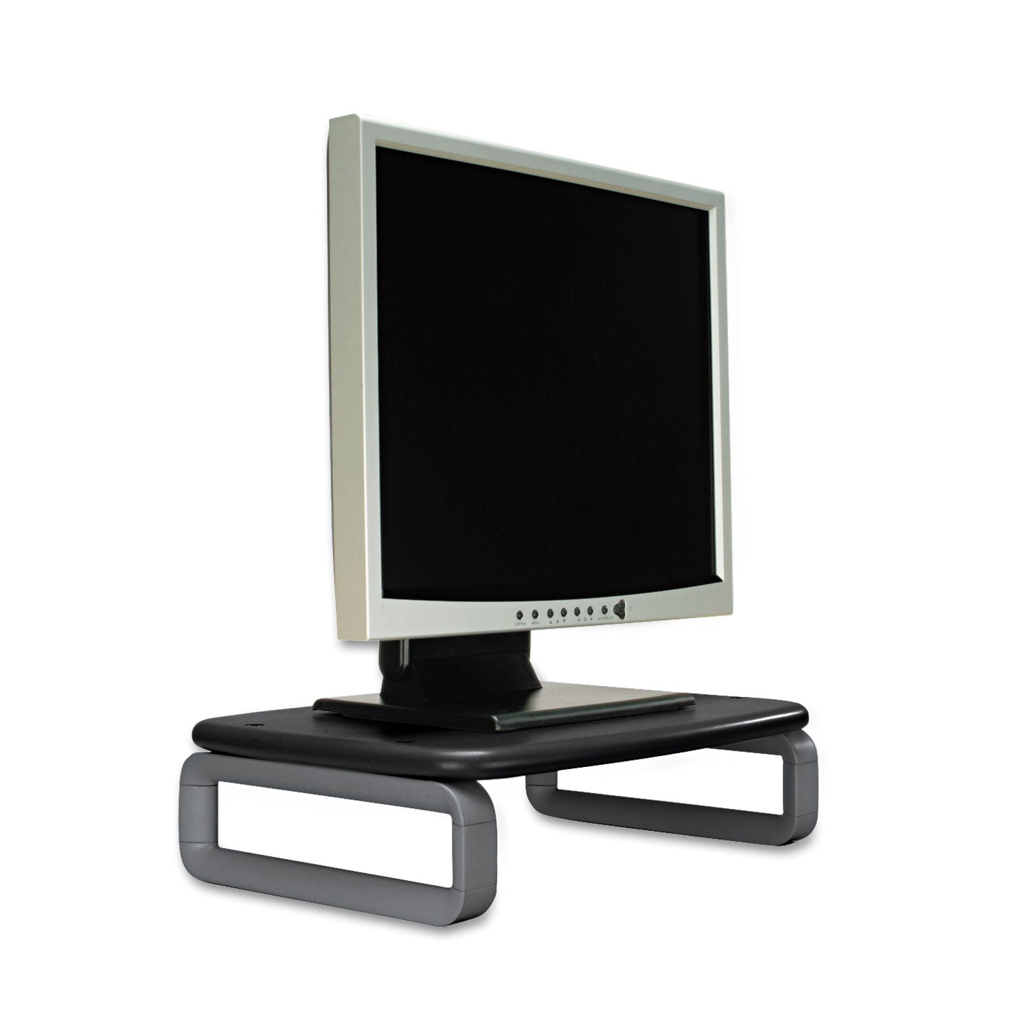 Monitor Stand with SmartFit, For 24" Monitors, 15.5" x 12" x 3" to 6", Black/Gray, Supports 80 lbs -