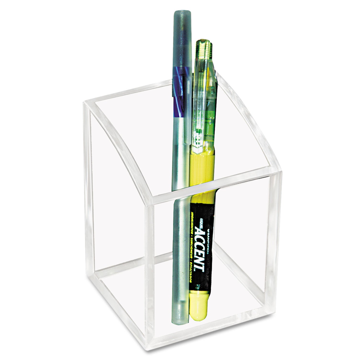 Acrylic Pencil Cup, 2.75 x 2.75 x 4, Clear -