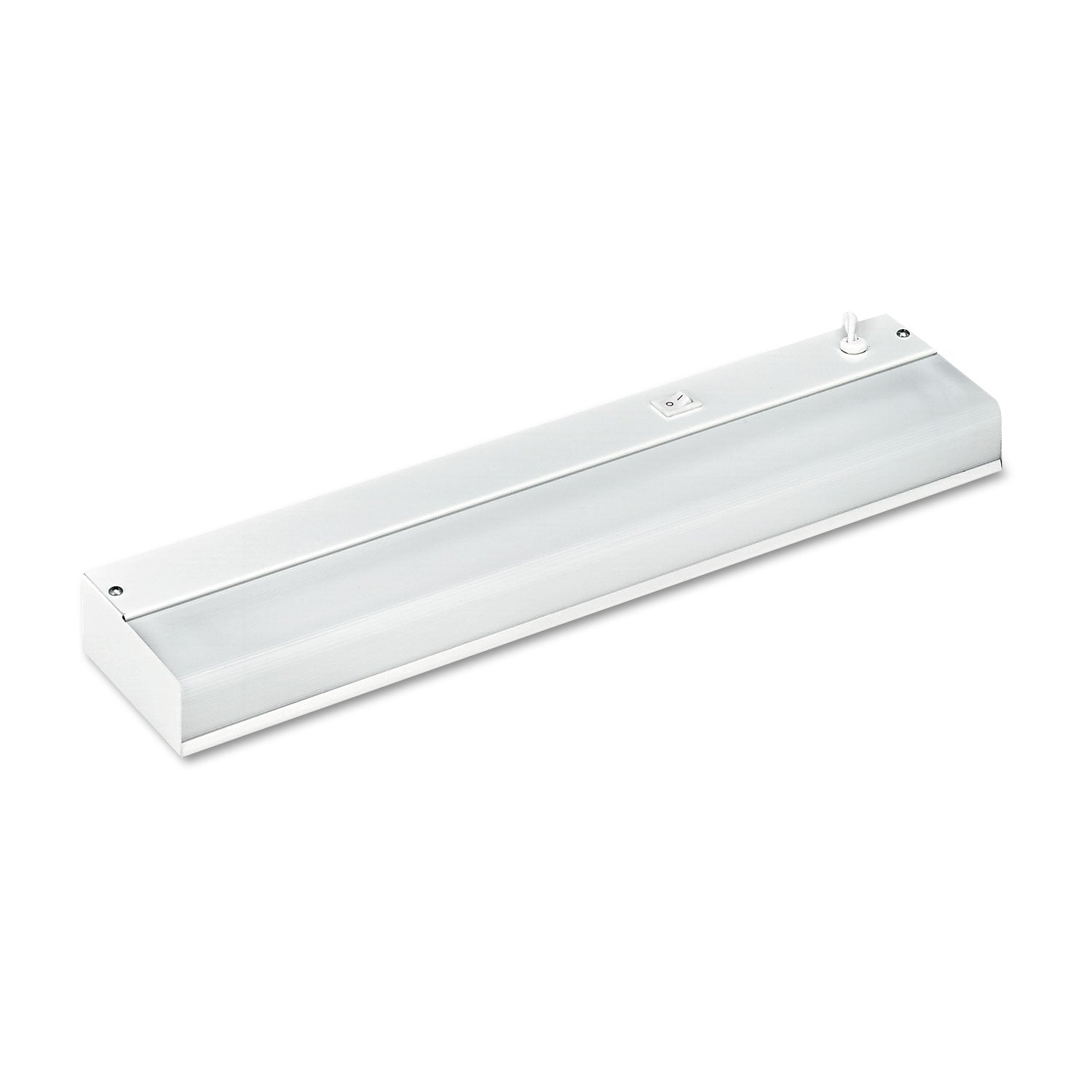Low-Profile Under-Cabinet LED-Tube Light Fixture with (1) 9 W LED Tube, Steel Housing, 18.25" x 4" x 1.75", White -