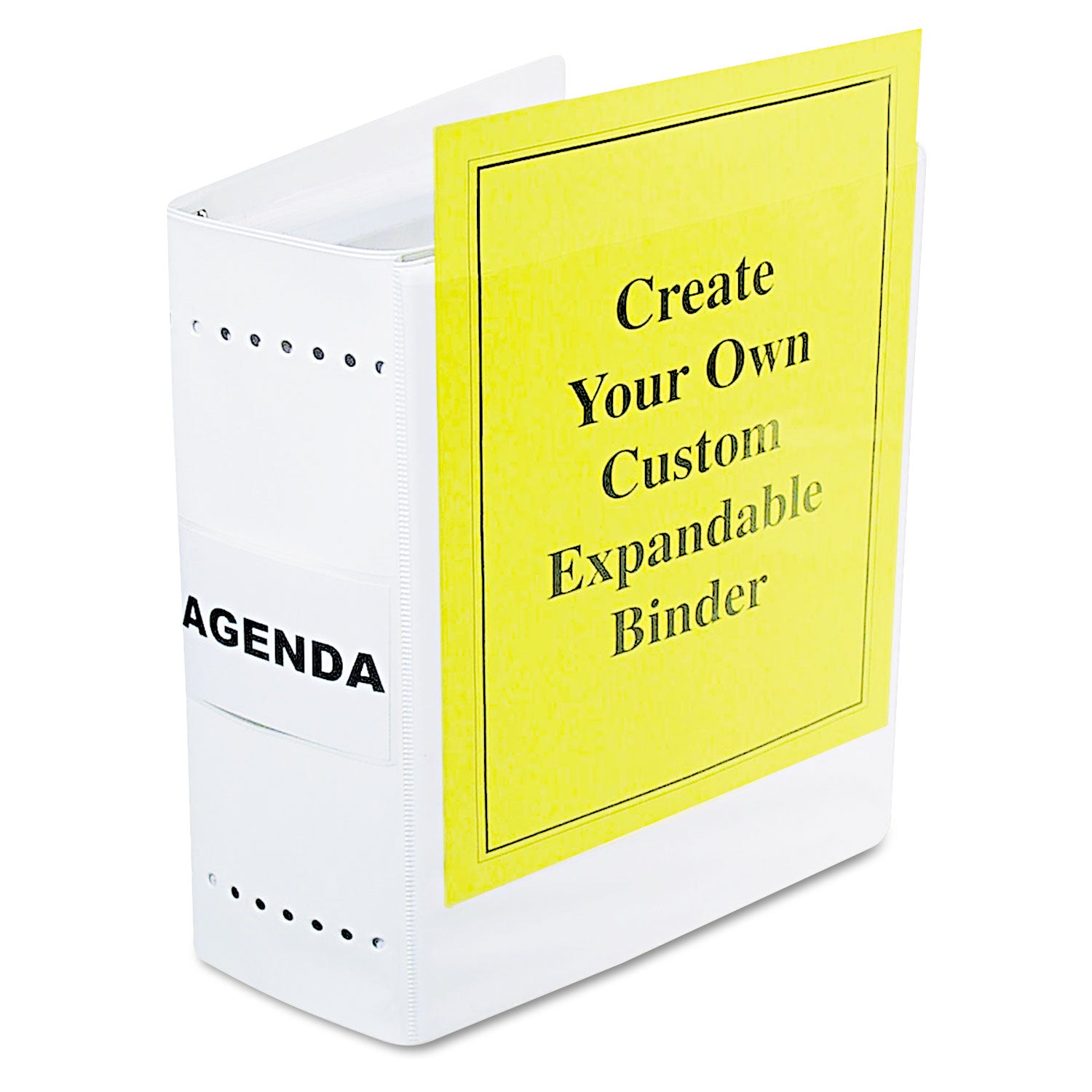 VariCap Expandable Binder, 2 Posts, 6" Capacity, 11 x 8.5, White -