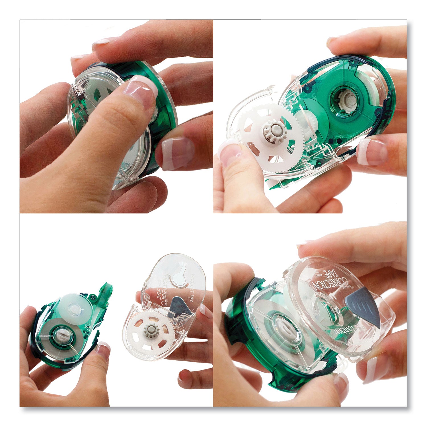 MONO Refillable Correction Tape, Clear Applicator, 0.17" x 472 -