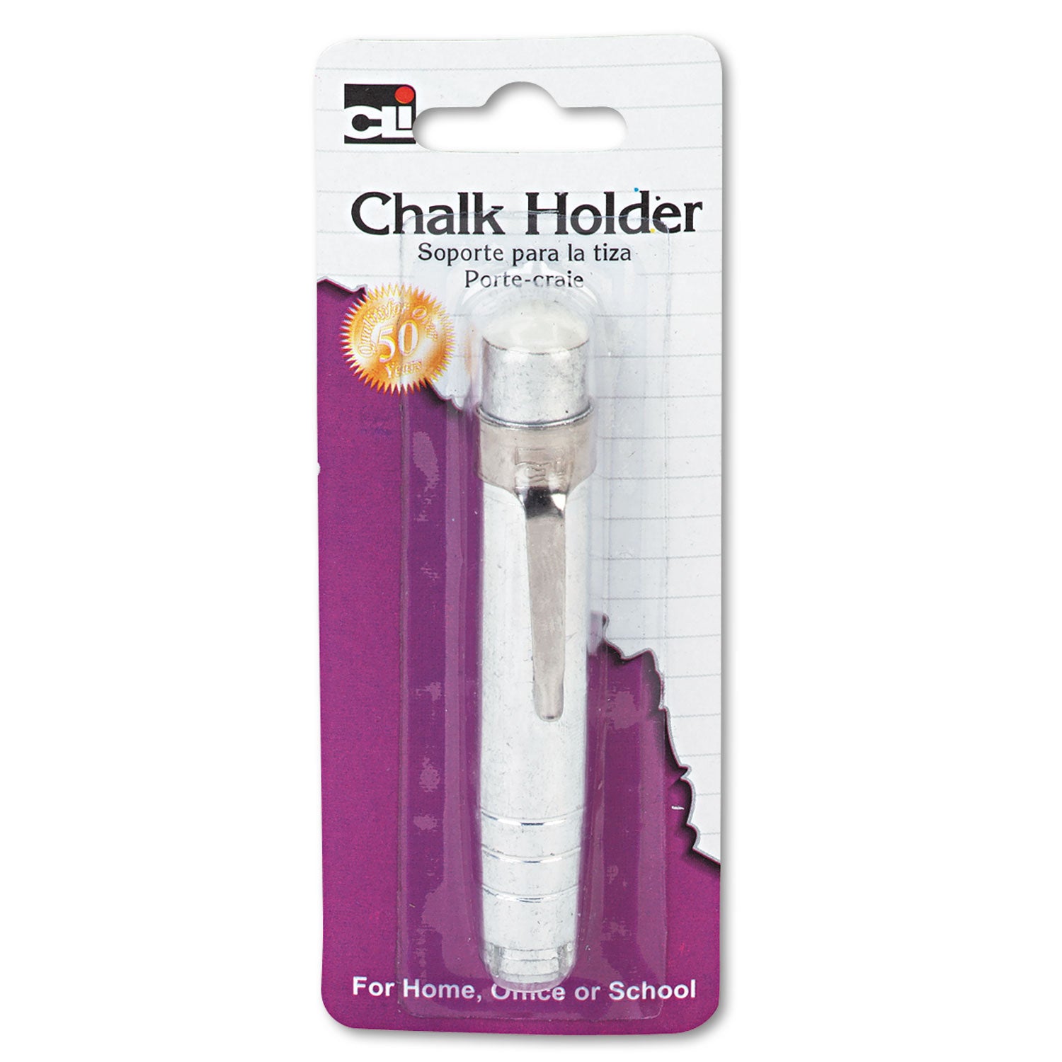 Aluminum Chalk Holder, Silver -