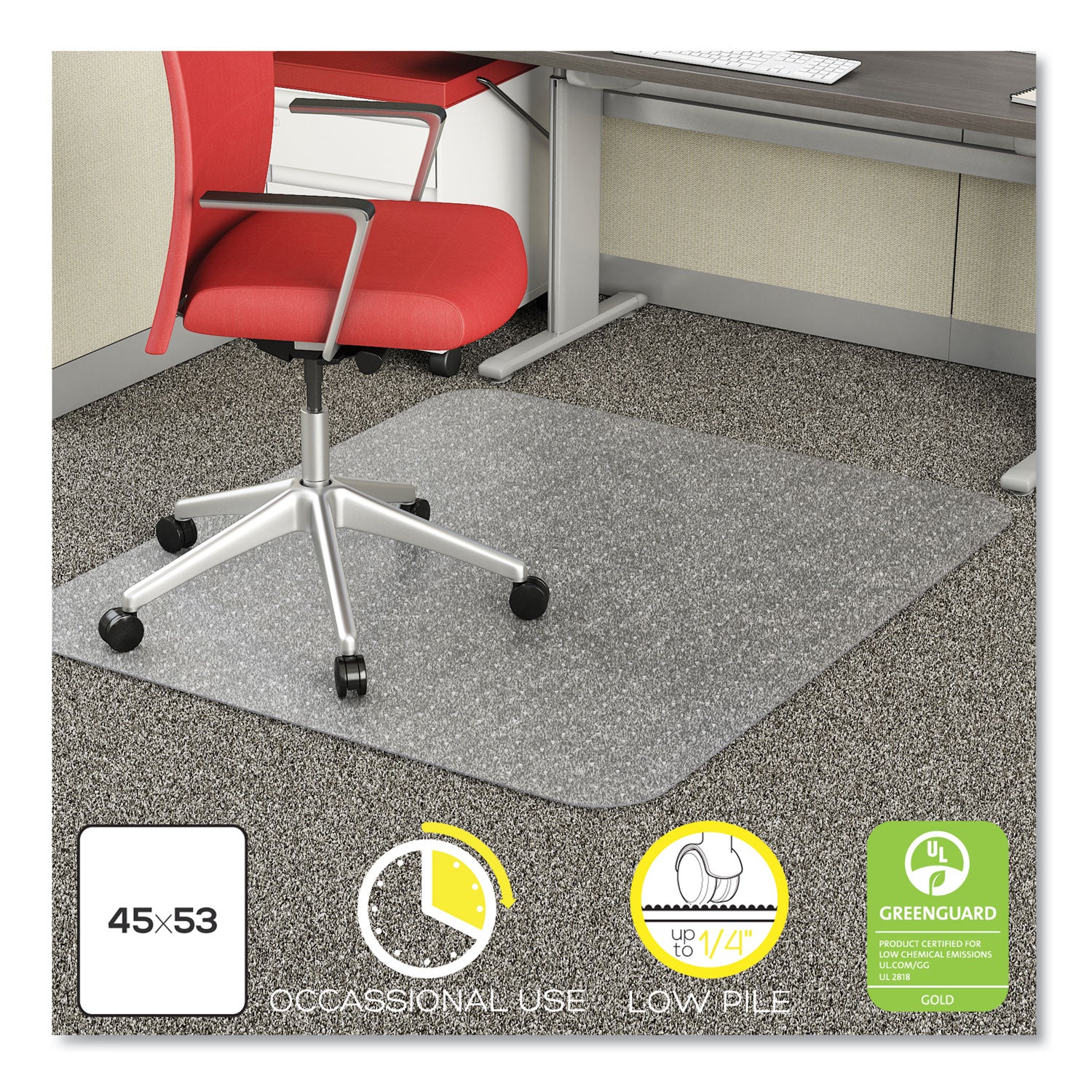 economat-occasional-use-chair-mat-for-low-pile-carpet-45-x-53-rectangular-clear_defcm11242com - 1