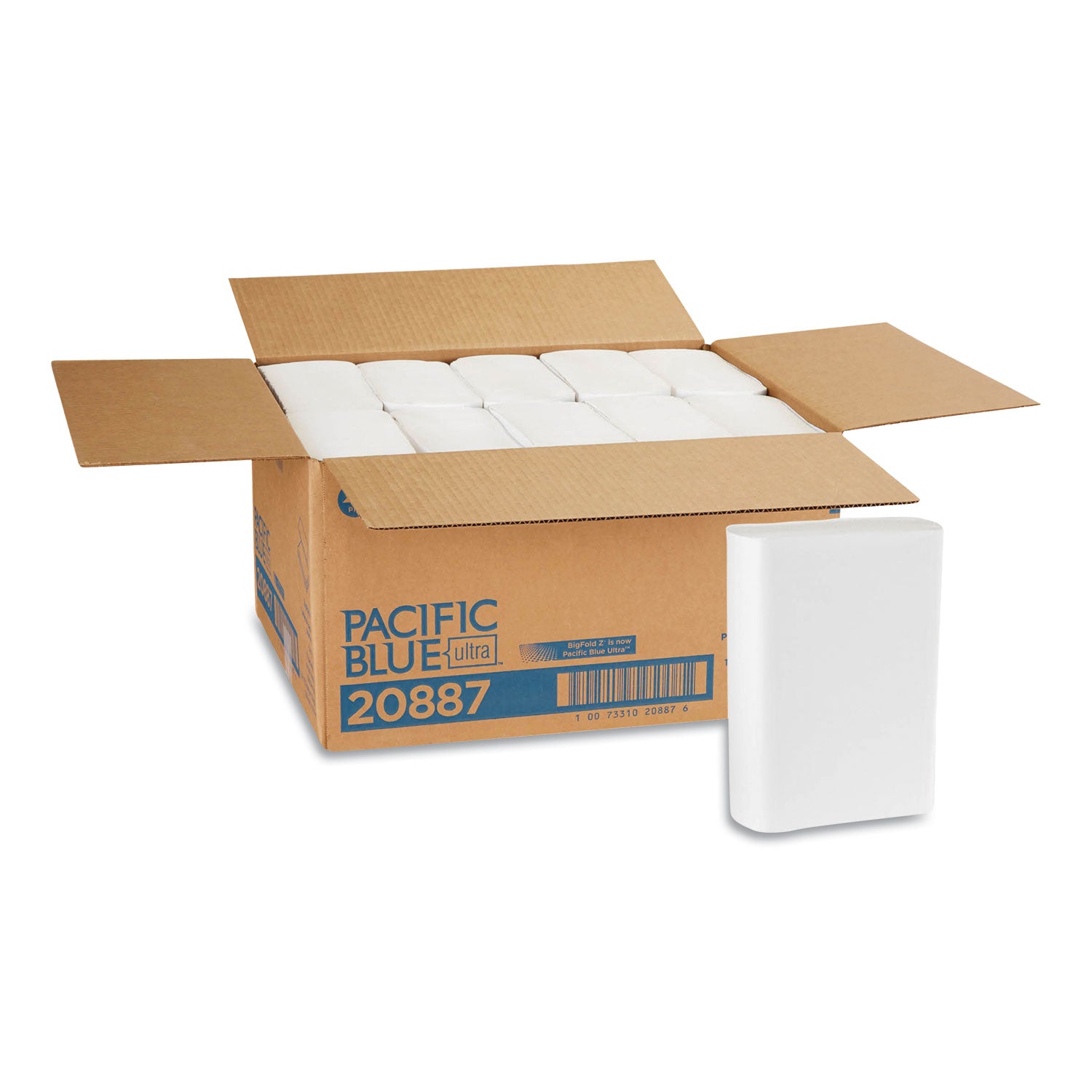 Pacific Blue Ultra Folded Paper Towels, 1-Ply, 10.2 x 10.8, White, 220/Pack, 10 Packs/Carton -